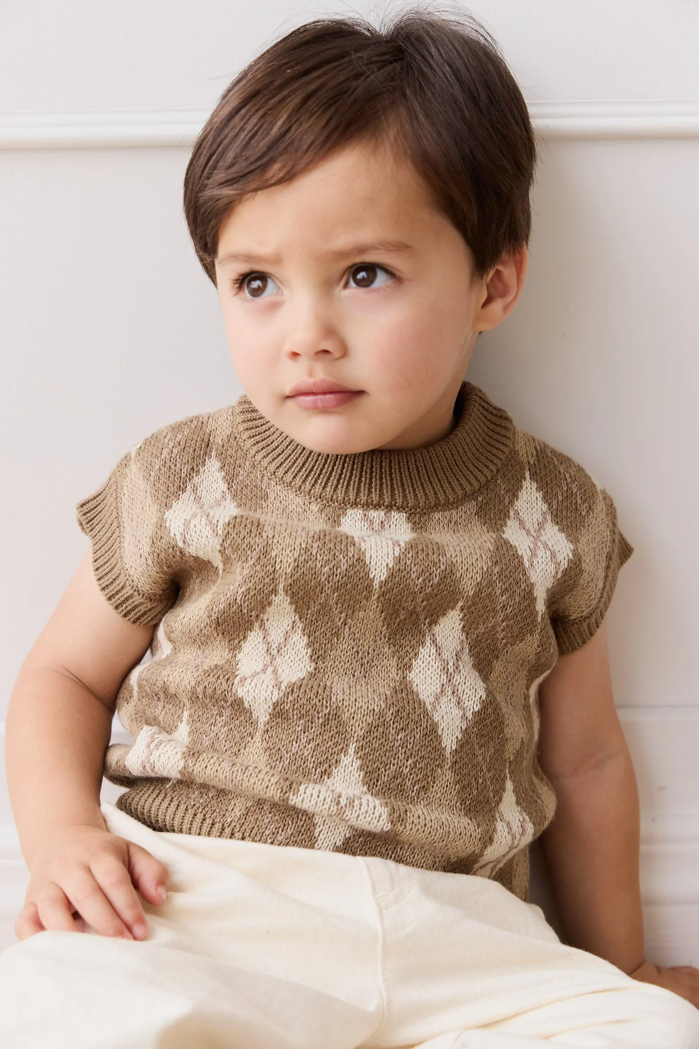 Marcus Knit Vest - Marcus Jacquard Pecan - Image 3