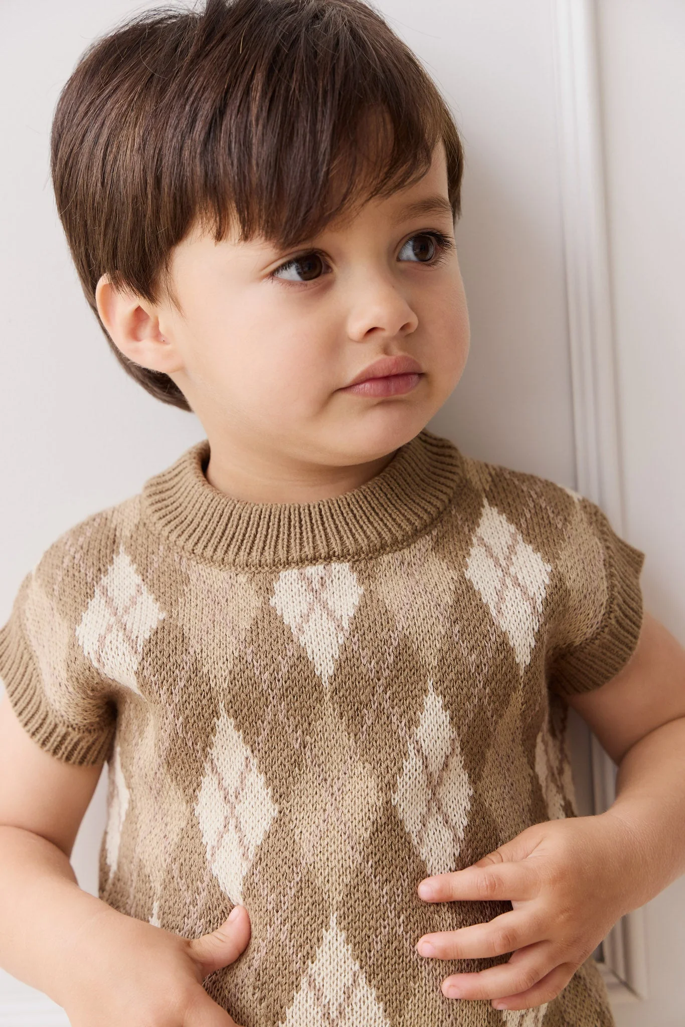 Marcus Knit Vest - Marcus Jacquard Pecan - Image 4