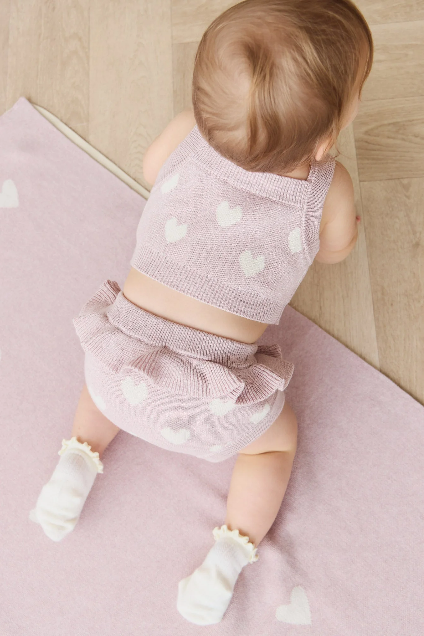 Molly Top - Heart Jacquard Ballerina Marle - Image 3