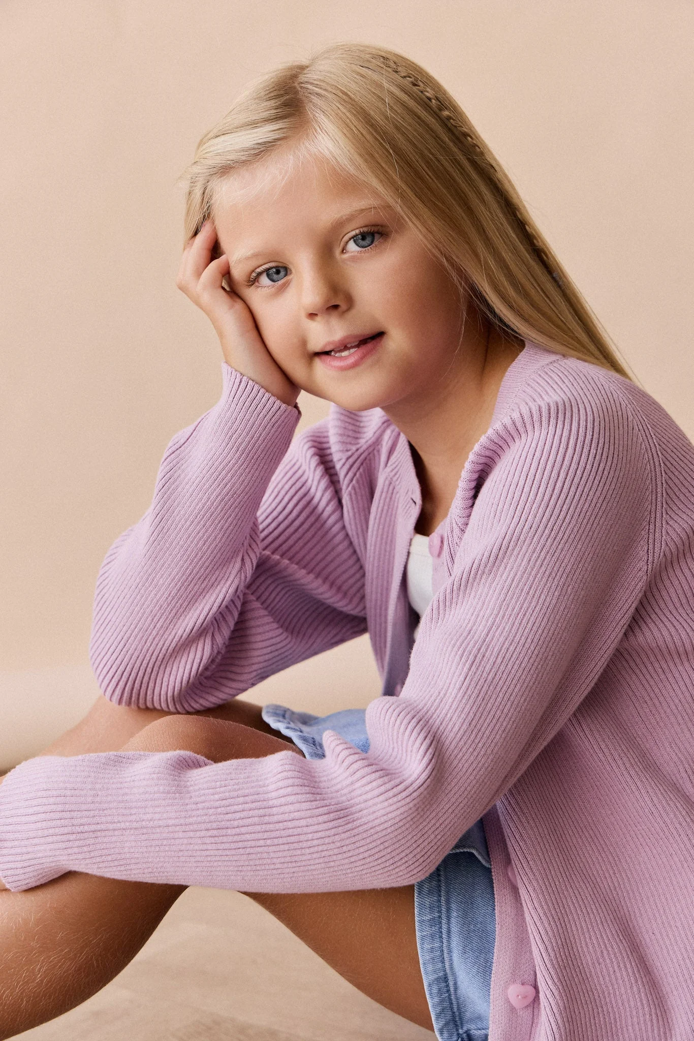 Noelle Cardigan - Lilac Blush - Image 2
