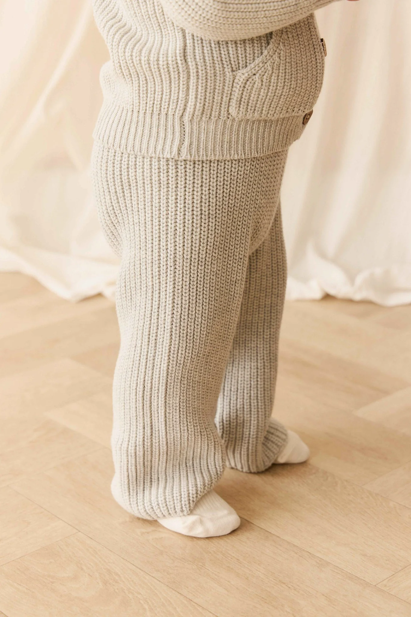 OG Morgan Knit Pant - Light Grey Marle - Image 3