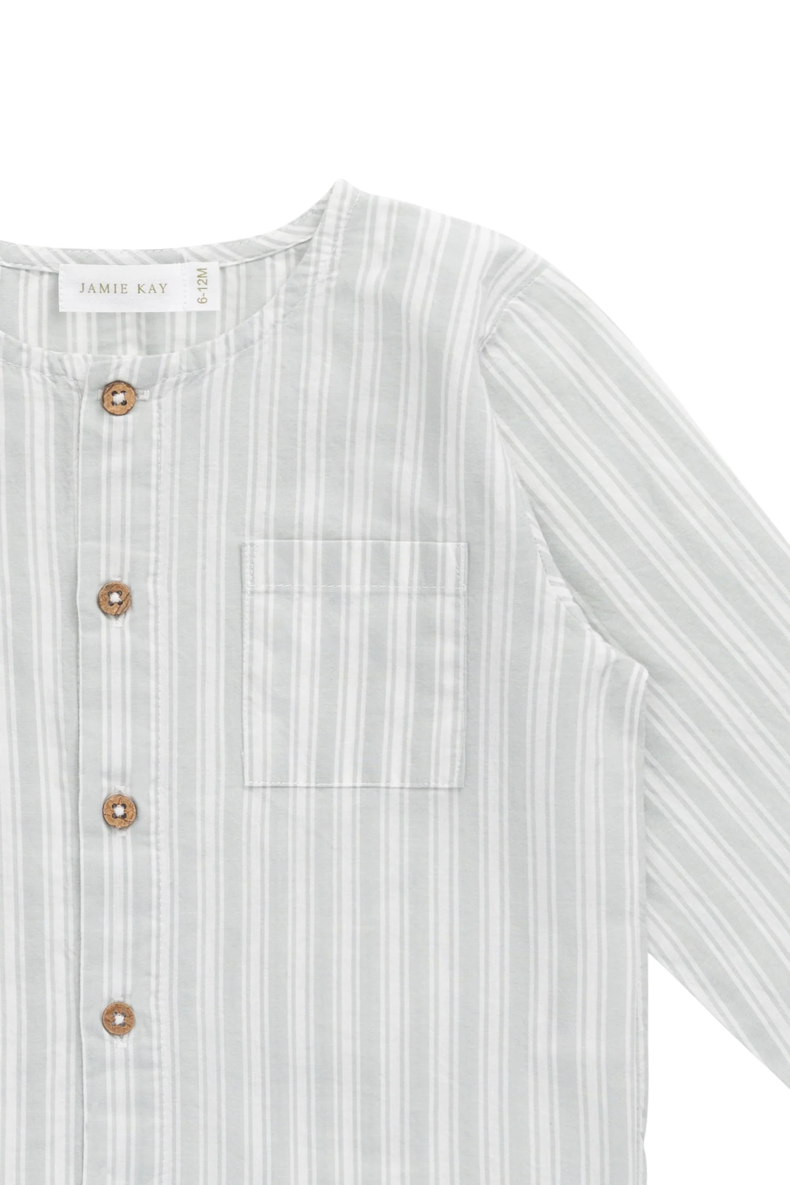 Organic Cotton Albie Top - Variegated Stripe Shoreline - Image 4