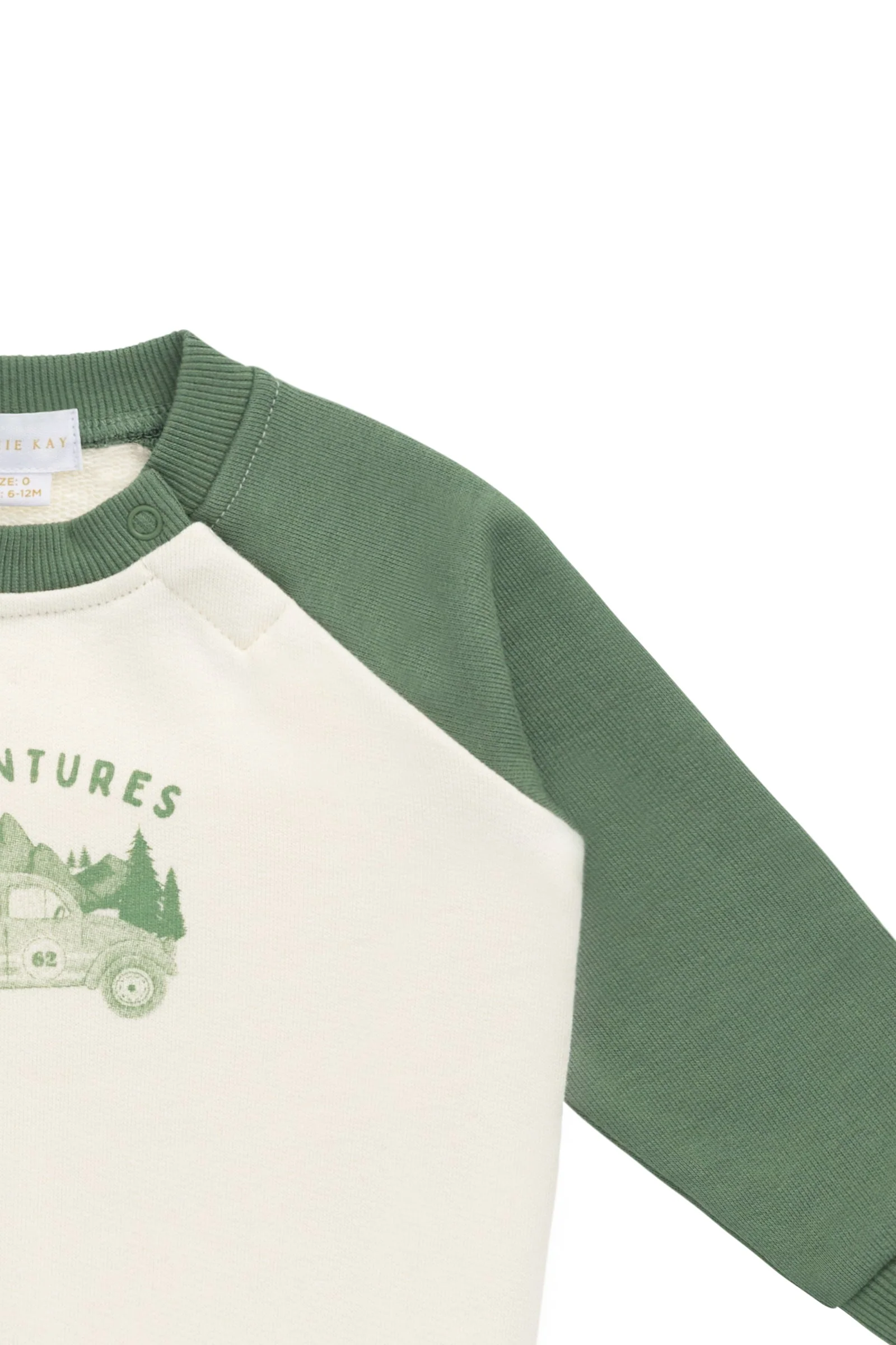 Organic Cotton Alden Sweatshirt - Adventure Buggy Snow Pea - Image 6