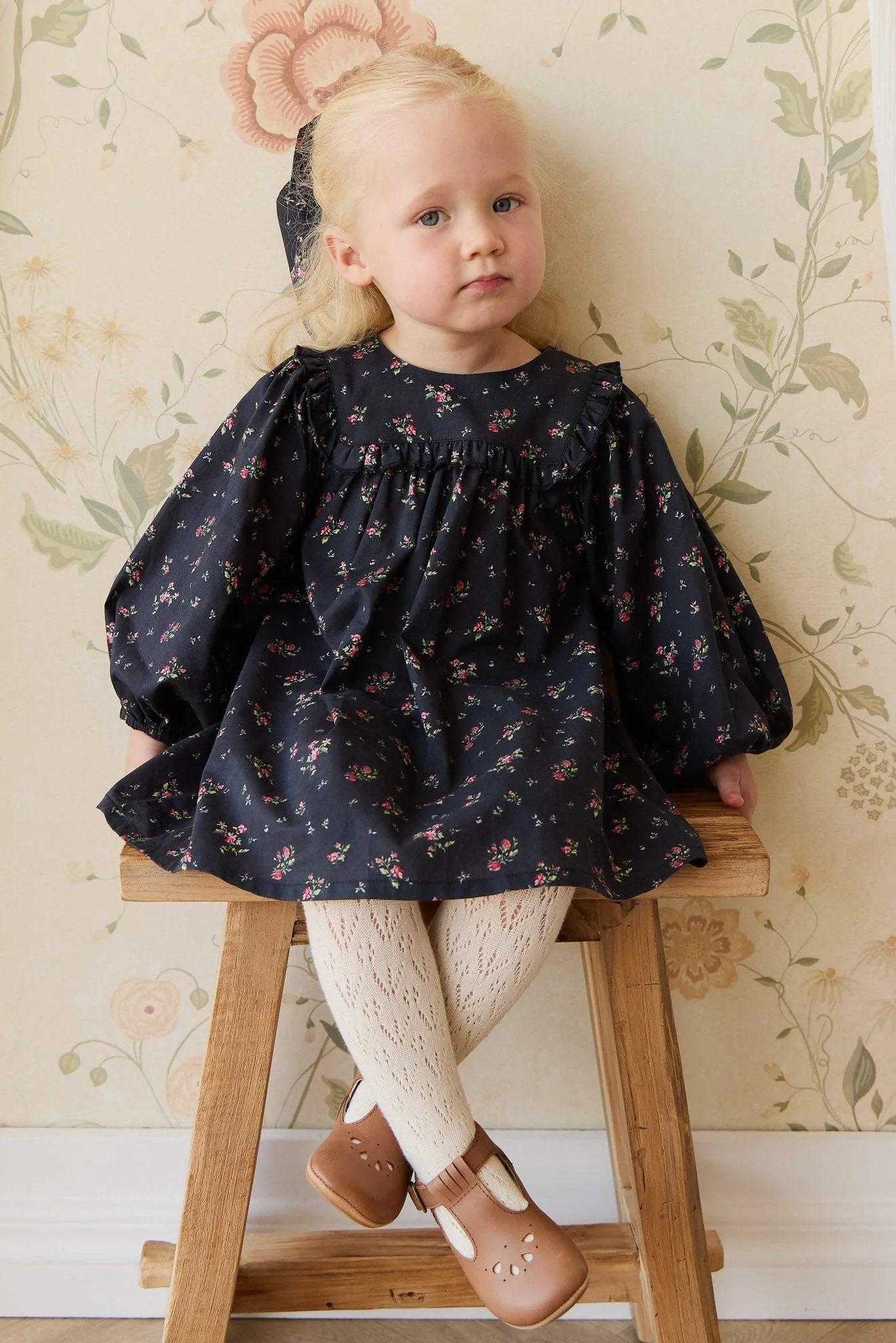 Organic Cotton Amira Dress - Bianca Noir - Image 3