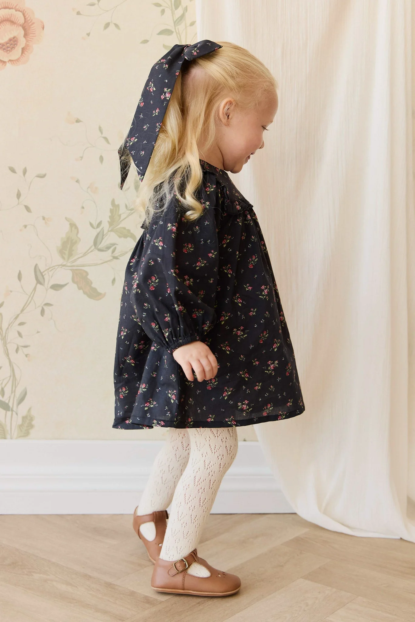 Organic Cotton Amira Dress - Bianca Noir - Image 4
