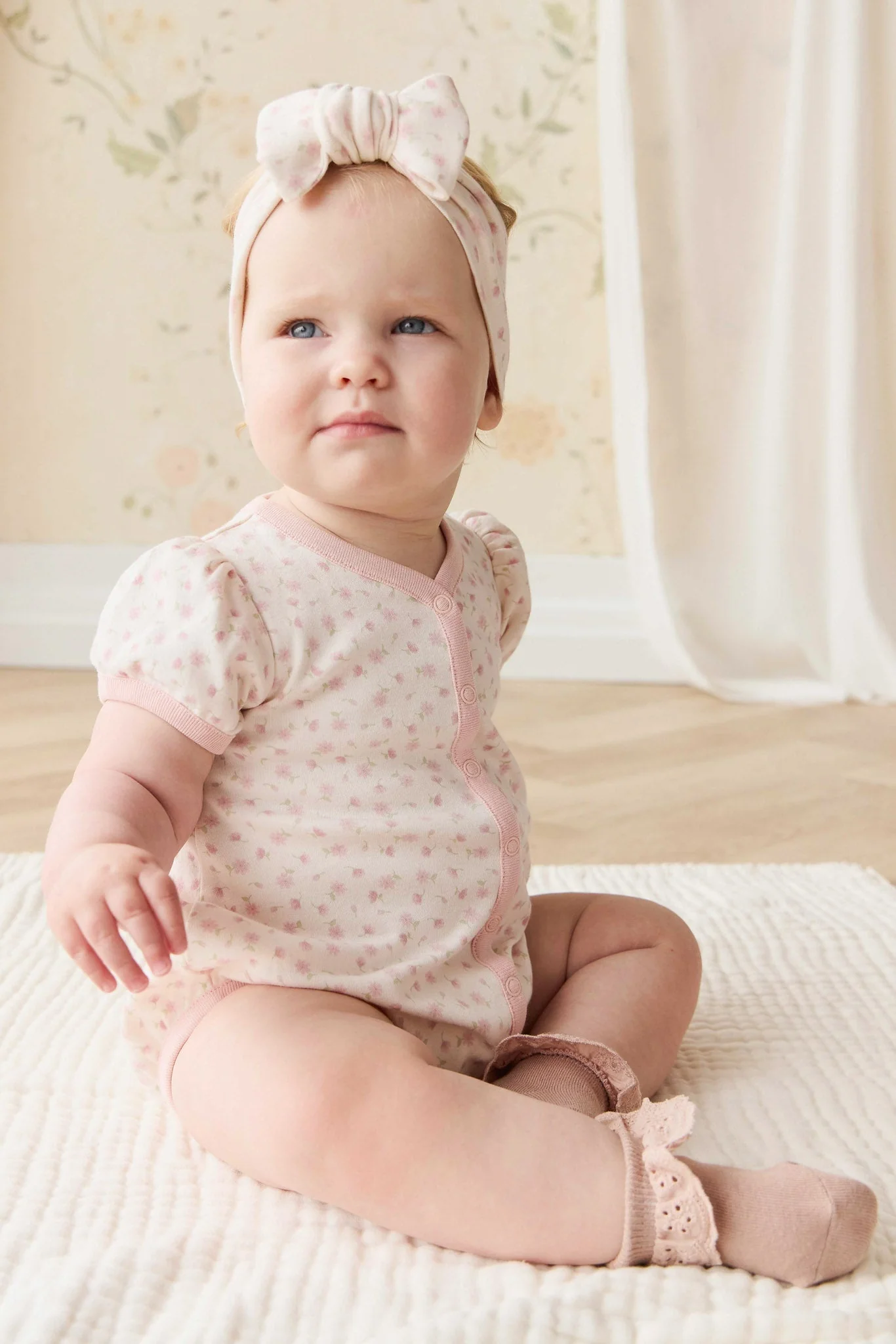 Organic Cotton Antoinette Playsuit - Victoria Blush - Image 3
