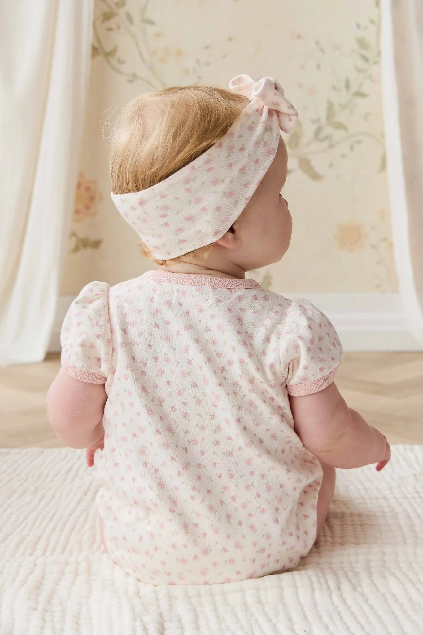 Organic Cotton Antoinette Playsuit - Victoria Blush - Image 6