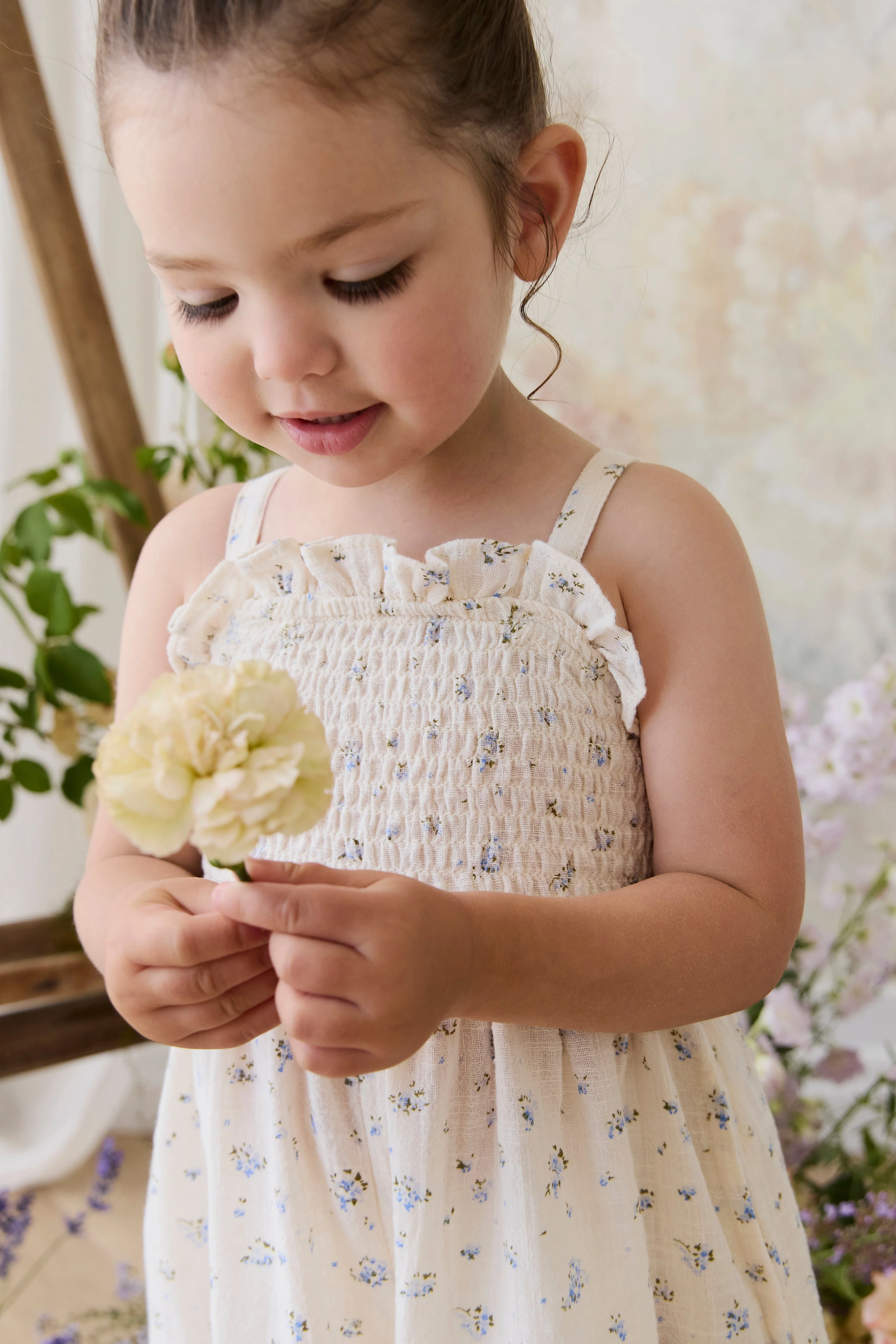 Organic Cotton Arabella Jumpsuit - Juniper Fields Blue - Image 10