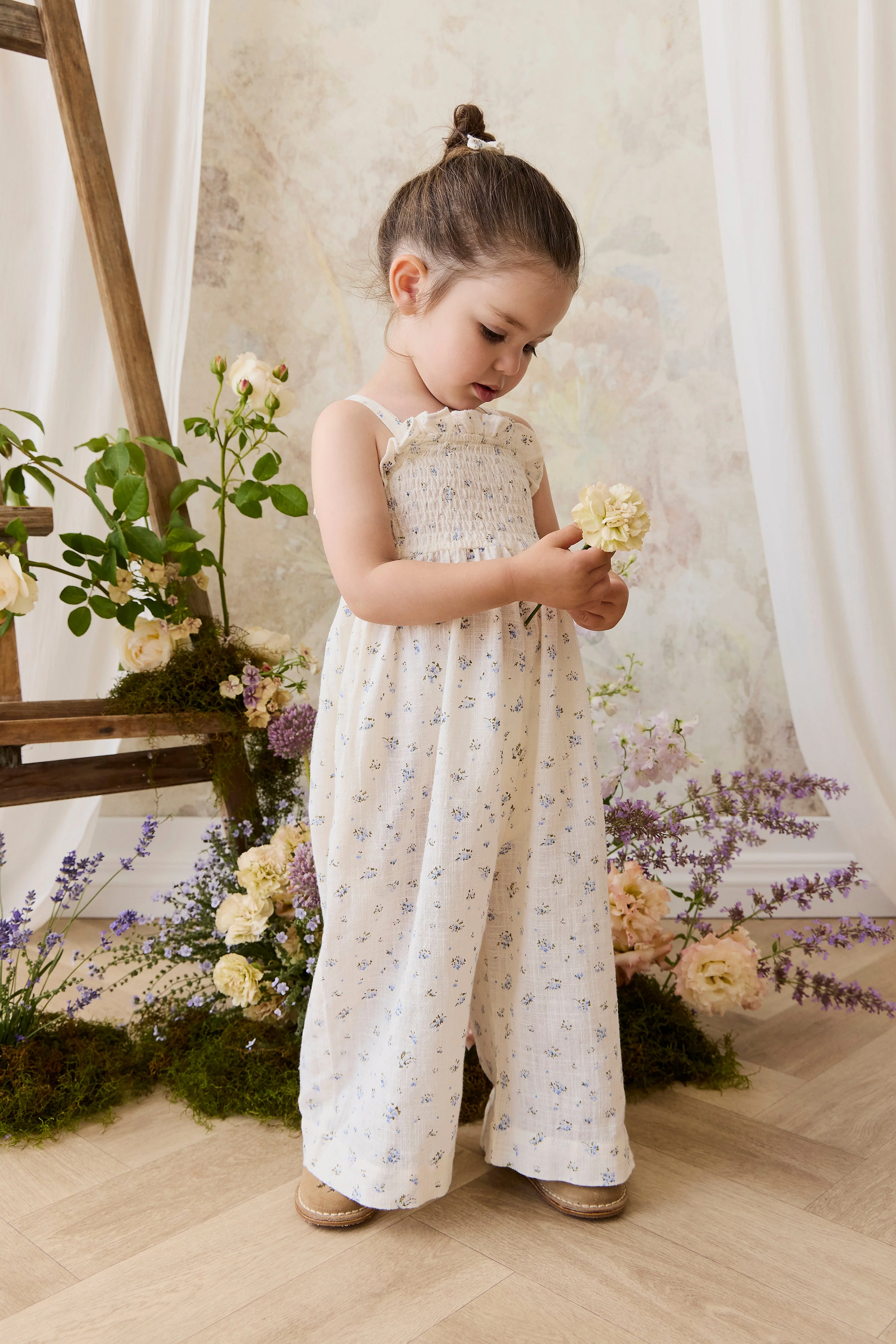 Organic Cotton Arabella Jumpsuit - Juniper Fields Blue - Image 11