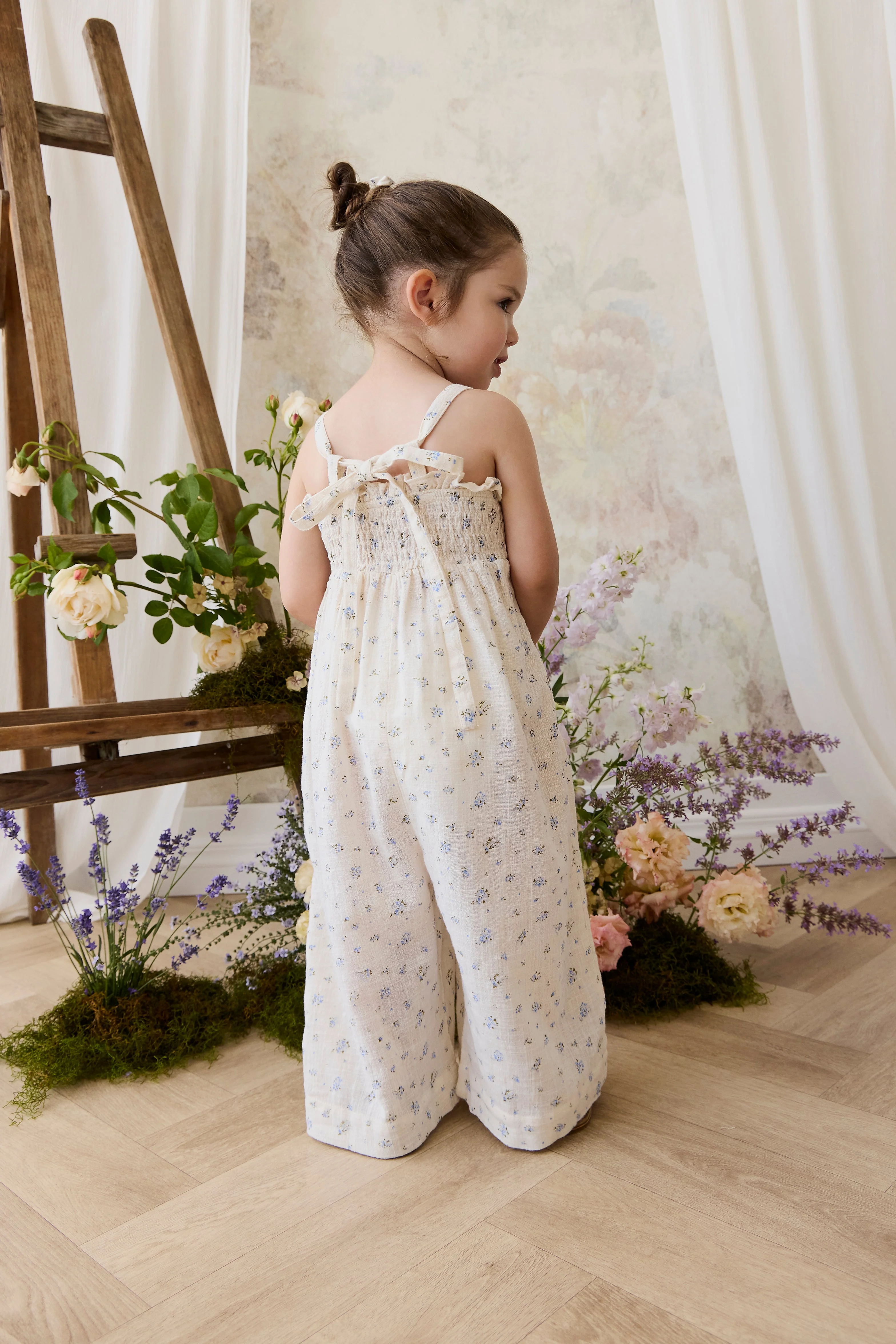 Organic Cotton Arabella Jumpsuit - Juniper Fields Blue - Image 12