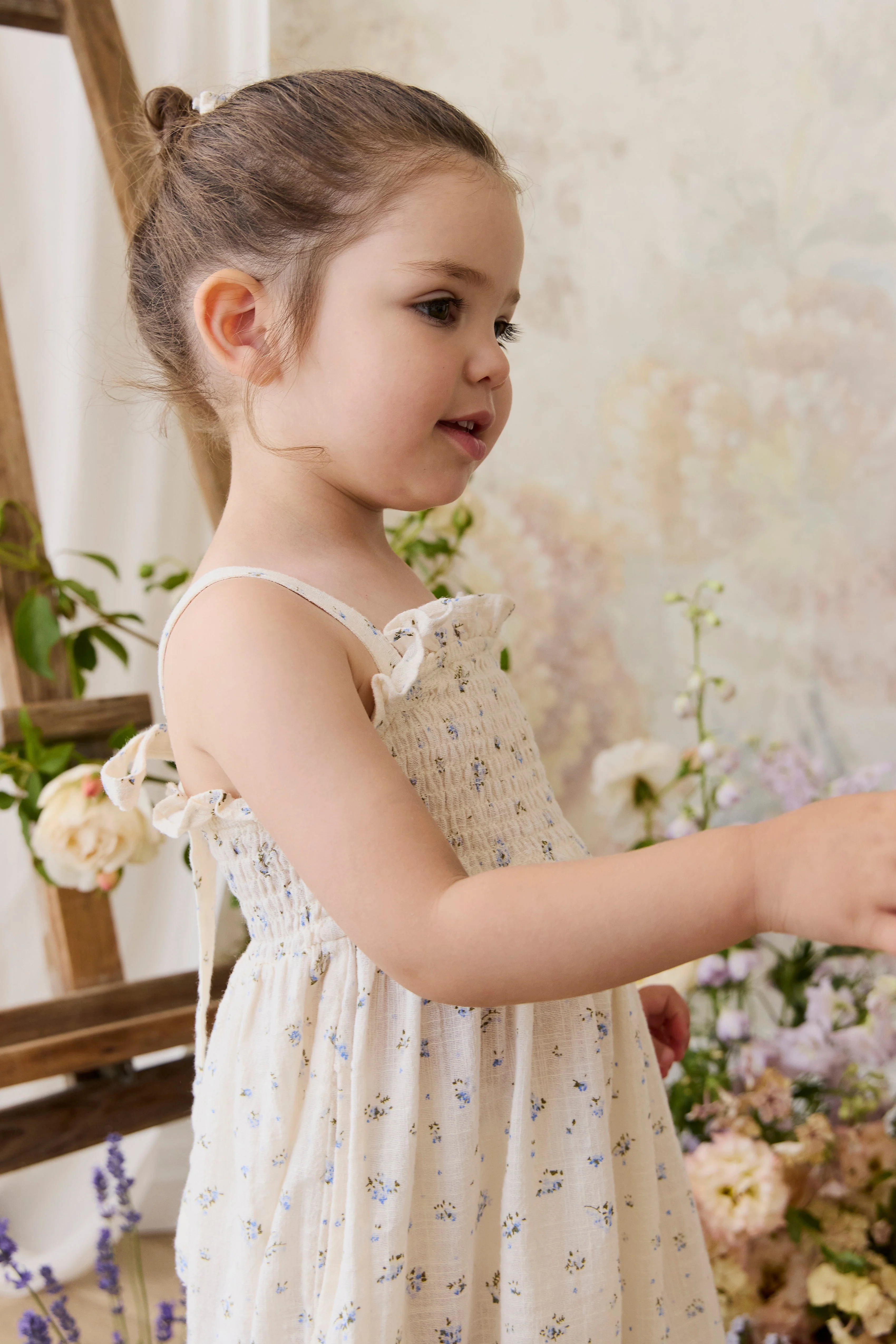 Organic Cotton Arabella Jumpsuit - Juniper Fields Blue - Image 14