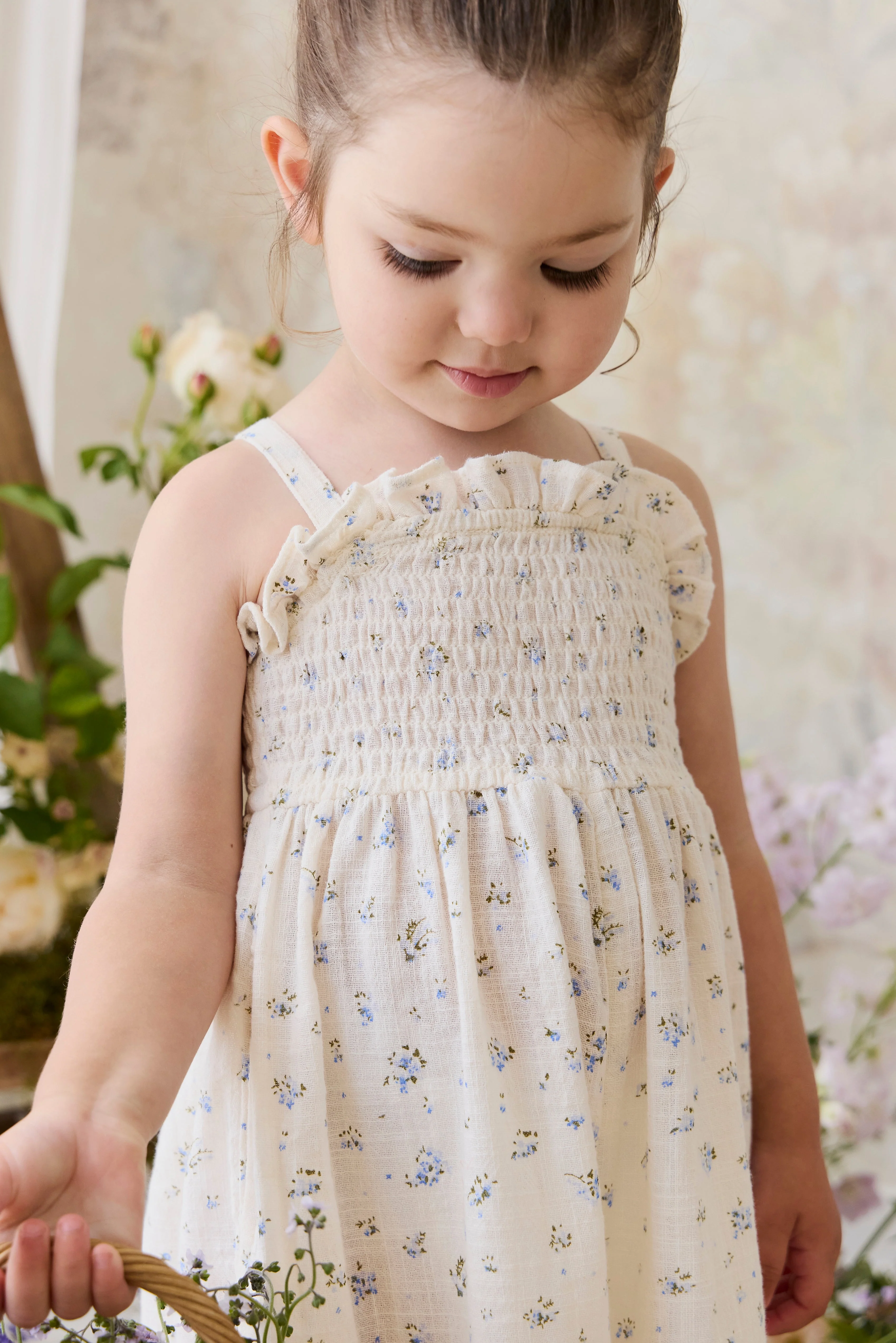 Organic Cotton Arabella Jumpsuit - Juniper Fields Blue - Image 4