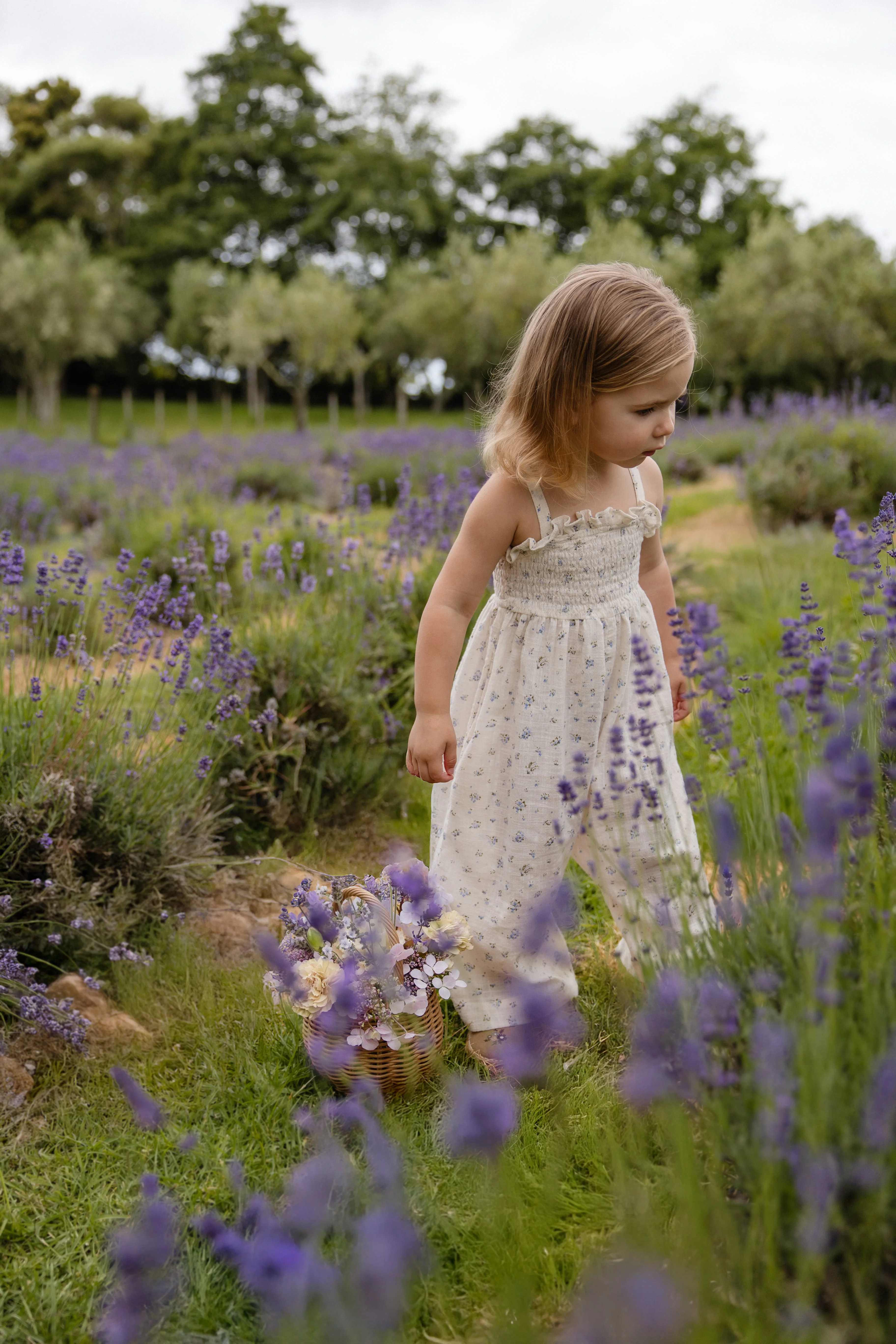 Organic Cotton Arabella Jumpsuit - Juniper Fields Blue - Image 5