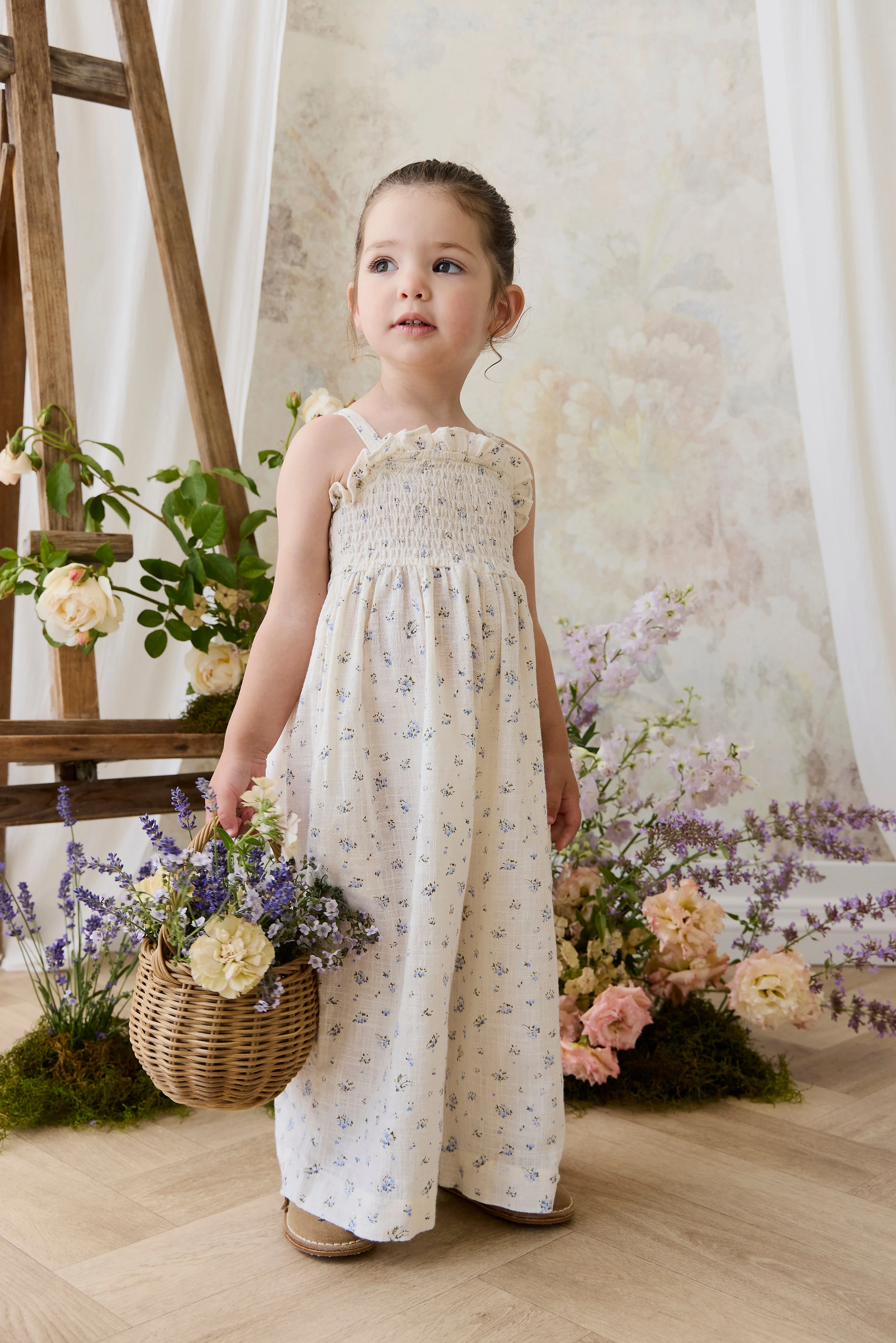 Organic Cotton Arabella Jumpsuit - Juniper Fields Blue - Image 7