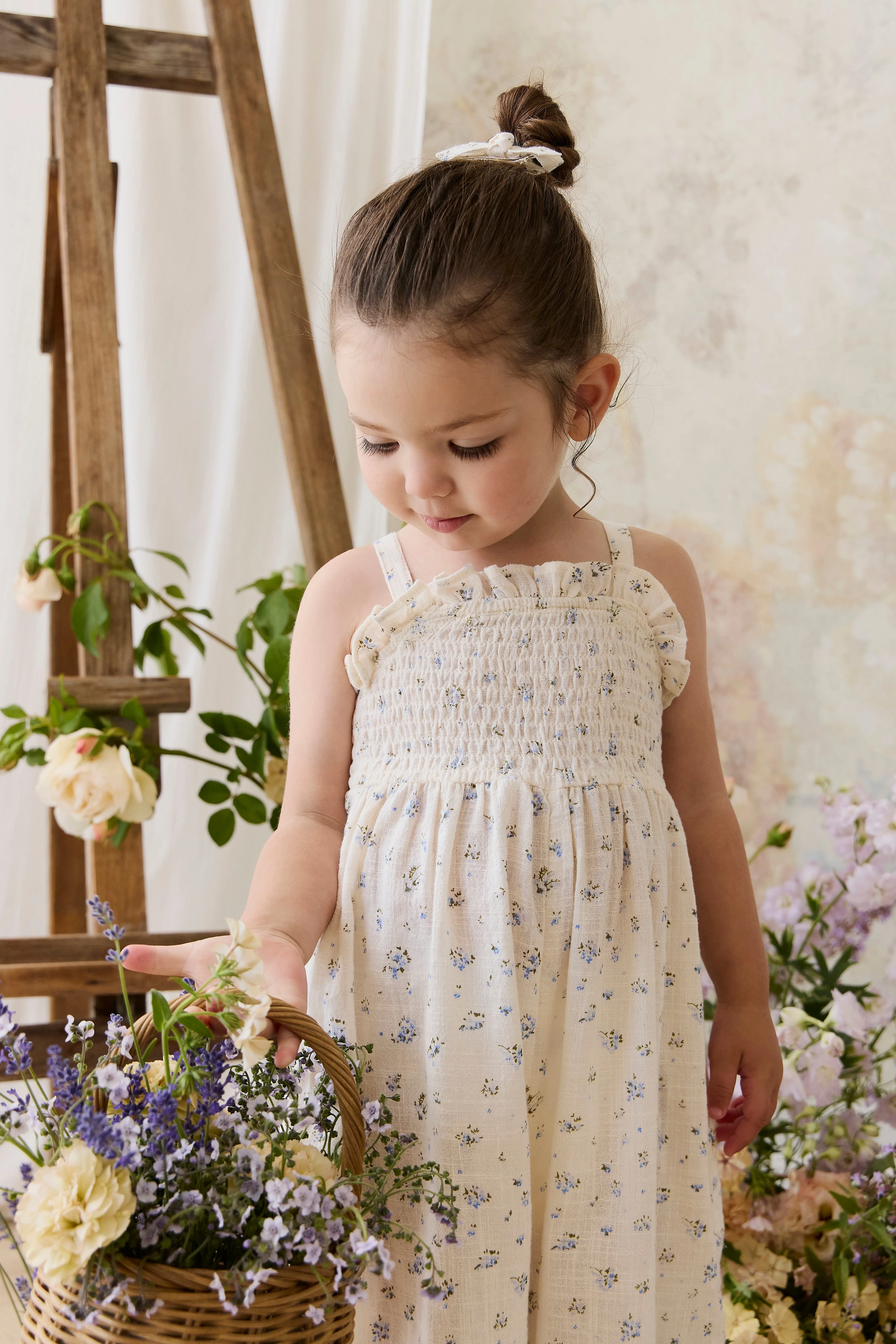 Organic Cotton Arabella Jumpsuit - Juniper Fields Blue - Image 9