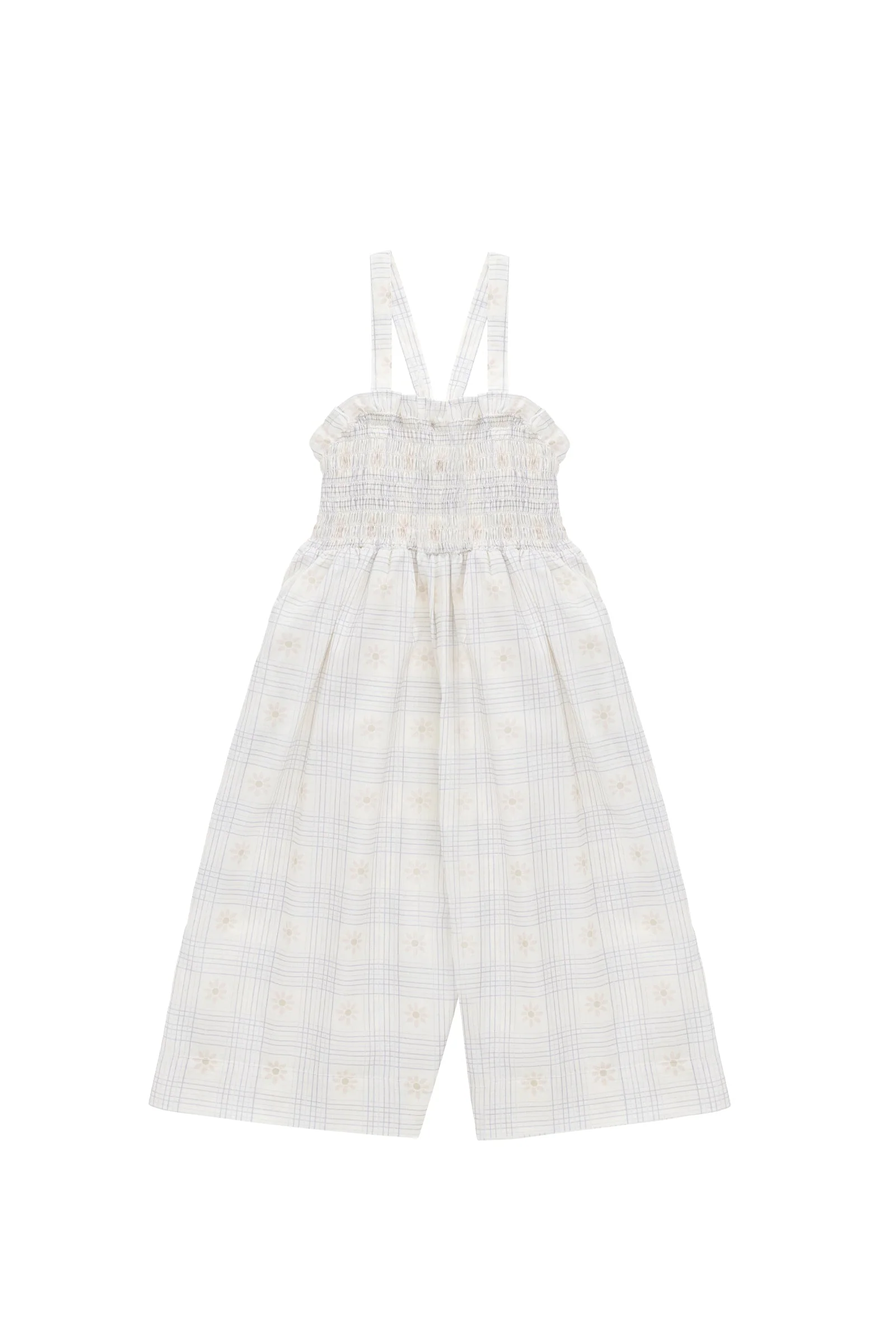 Organic Cotton Arabella Jumpsuit - Marguerite Egret - Image 2