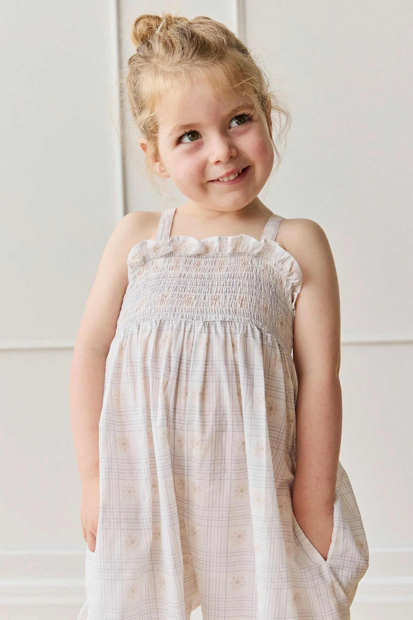 Organic Cotton Arabella Jumpsuit - Marguerite Egret - Image 4