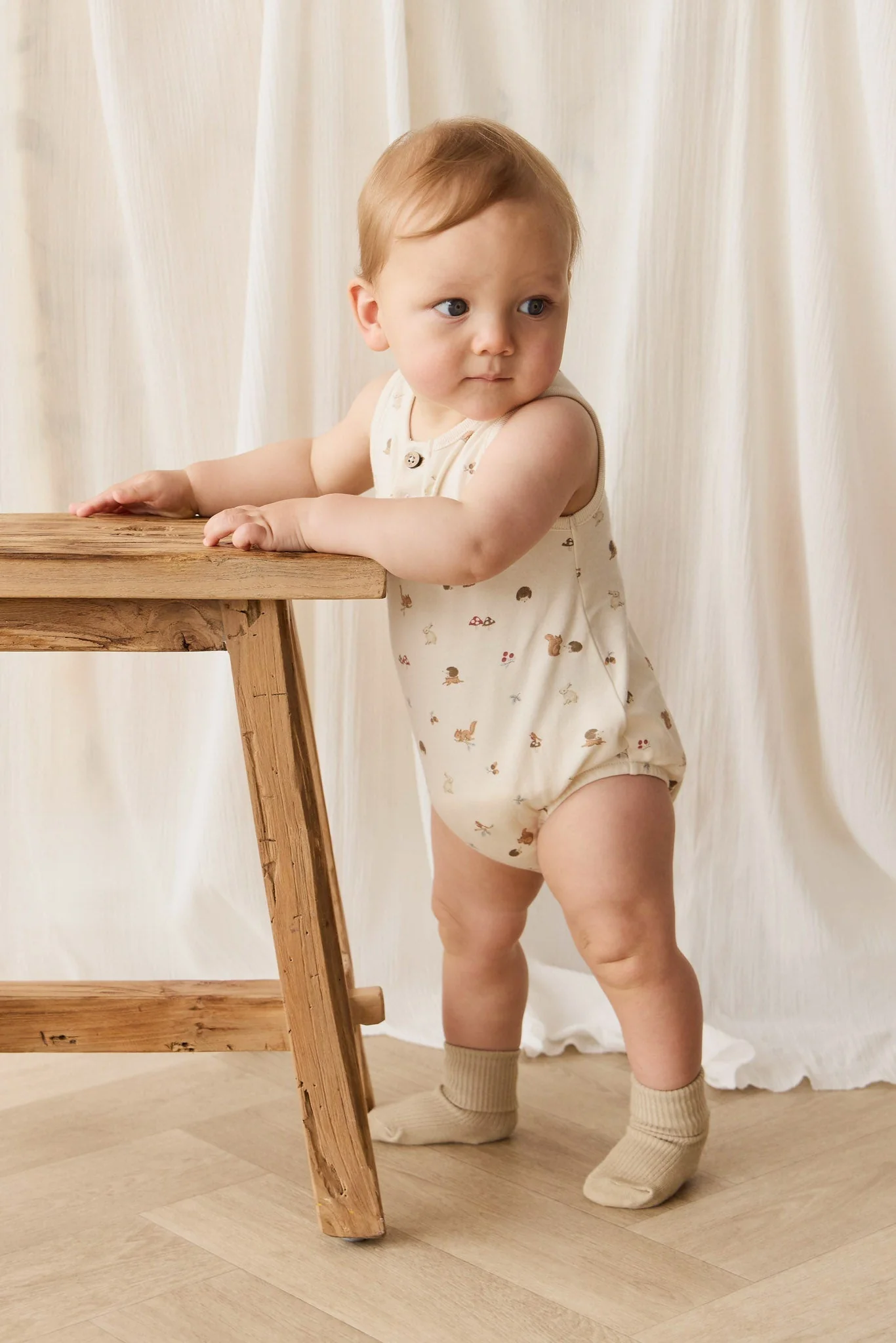 Organic Cotton Archie Playsuit - Forest Gathering - Image 3