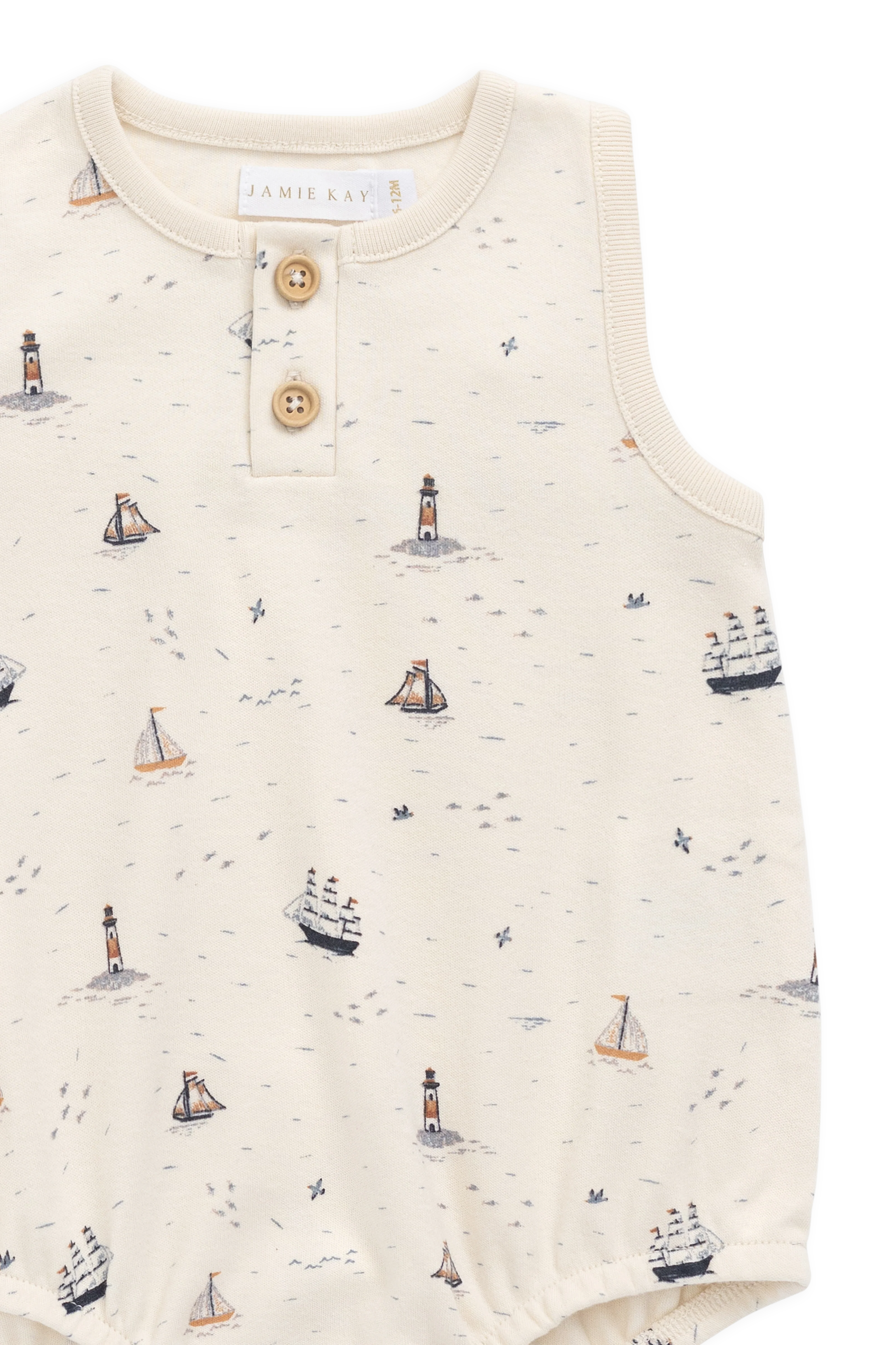 Organic Cotton Archie Playsuit-Sailing Day - Image 6