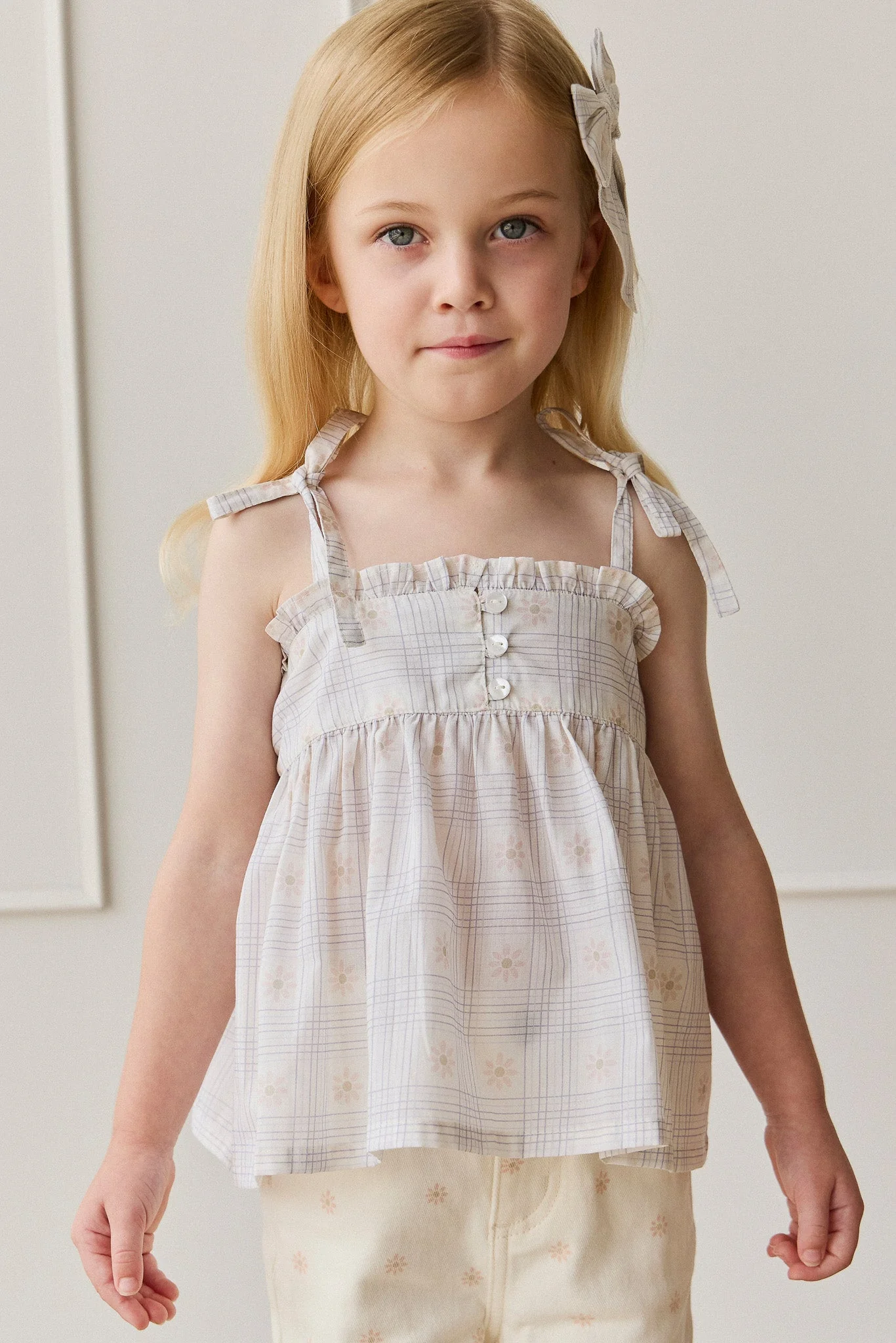 Organic Cotton Ariel Top - Marguerite Egret - Image 3
