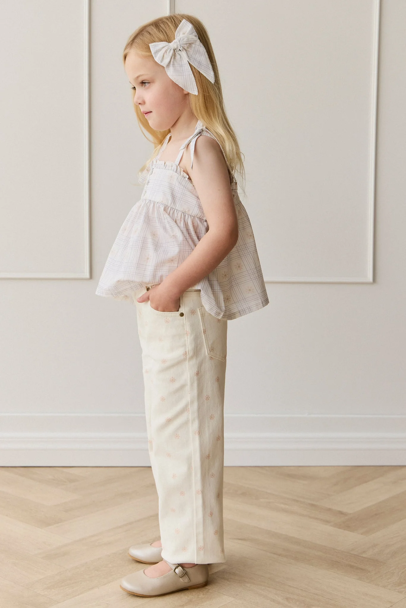 Organic Cotton Ariel Top - Marguerite Egret - Image 5