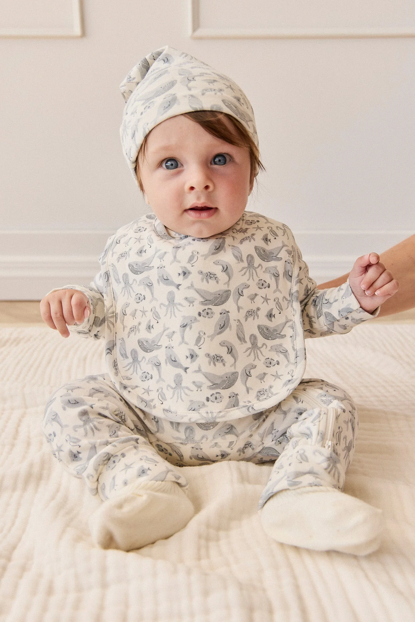 Organic Cotton Bib - Sea Life - Image 2