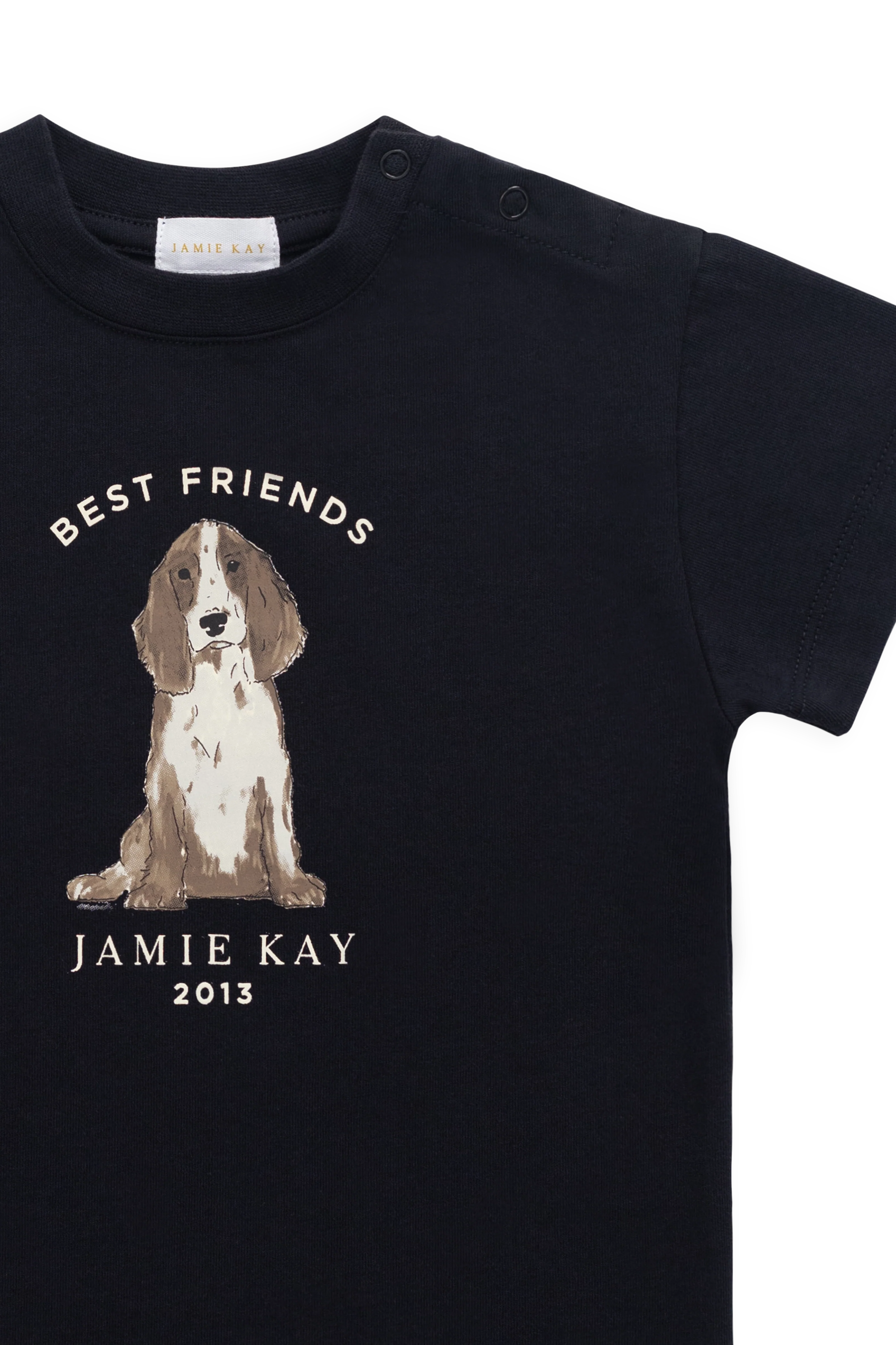 Organic Cotton Bjorn Tee-Dark Navy Best Friends - Image 6