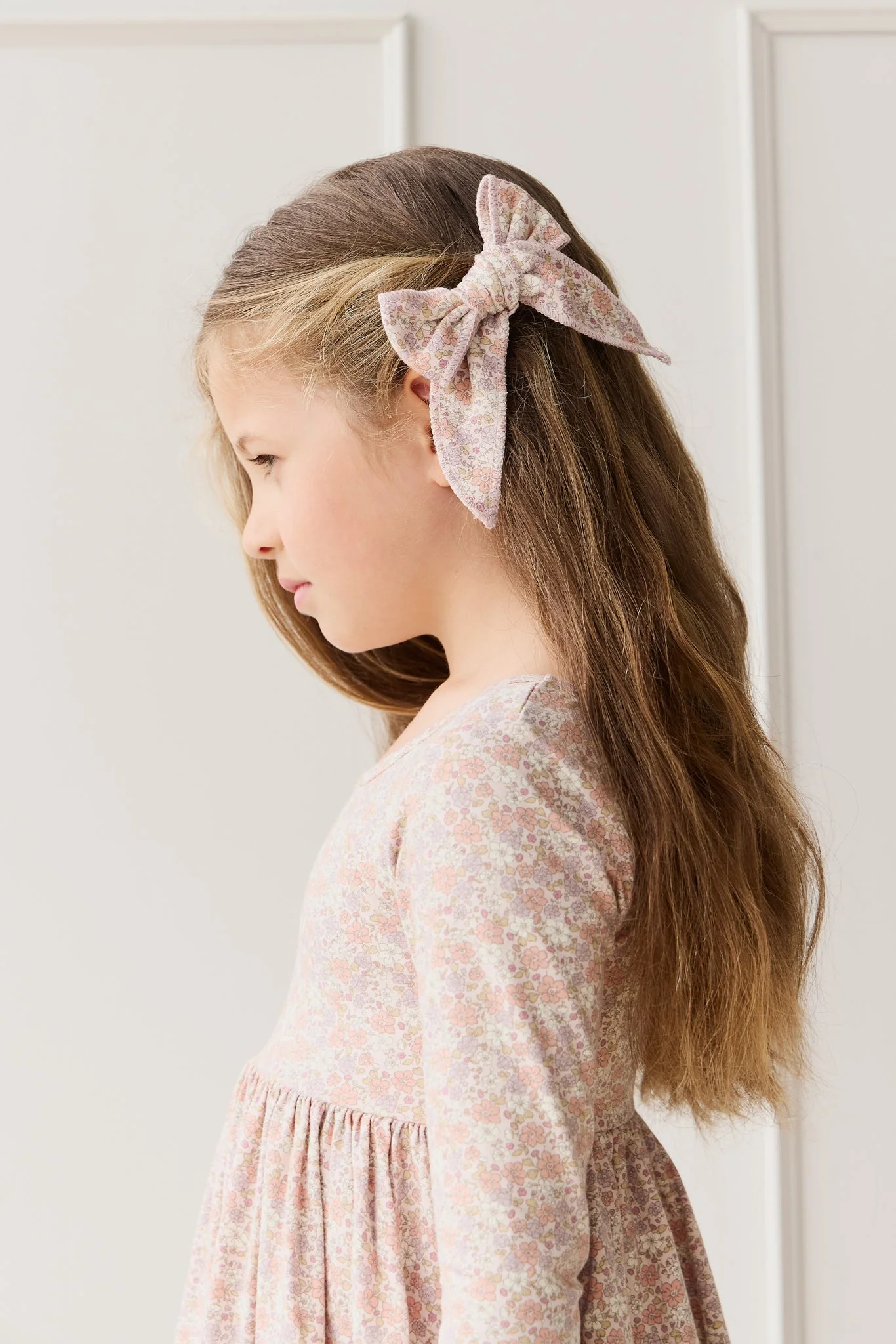 Organic Cotton Bow - Chloe Mauve - Image 2