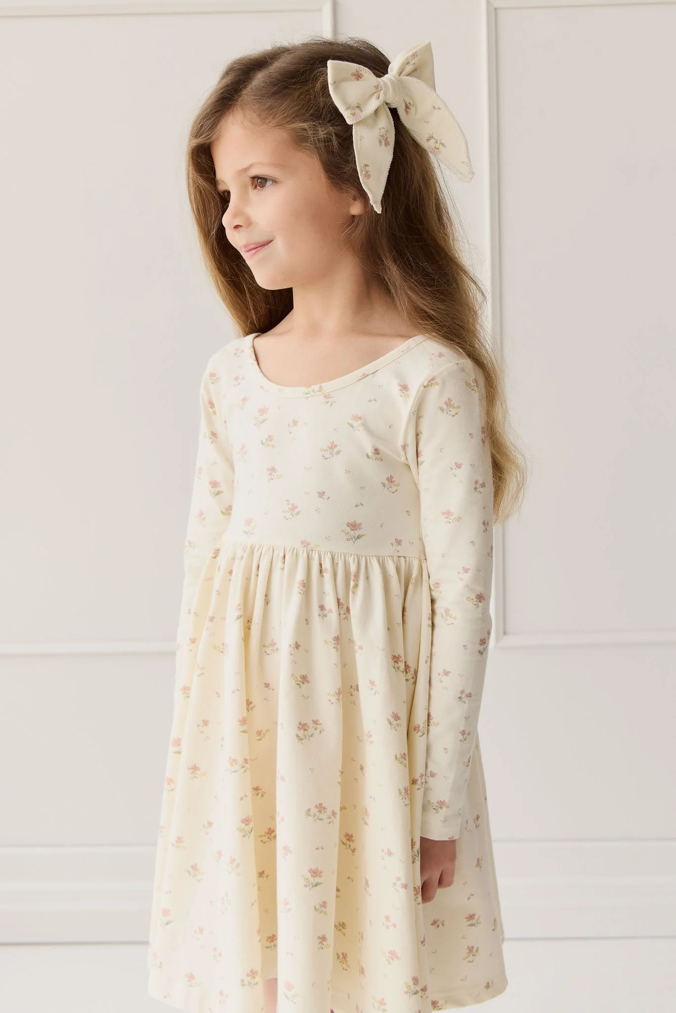 Organic Cotton Bow - Emilia Egret - Image 3