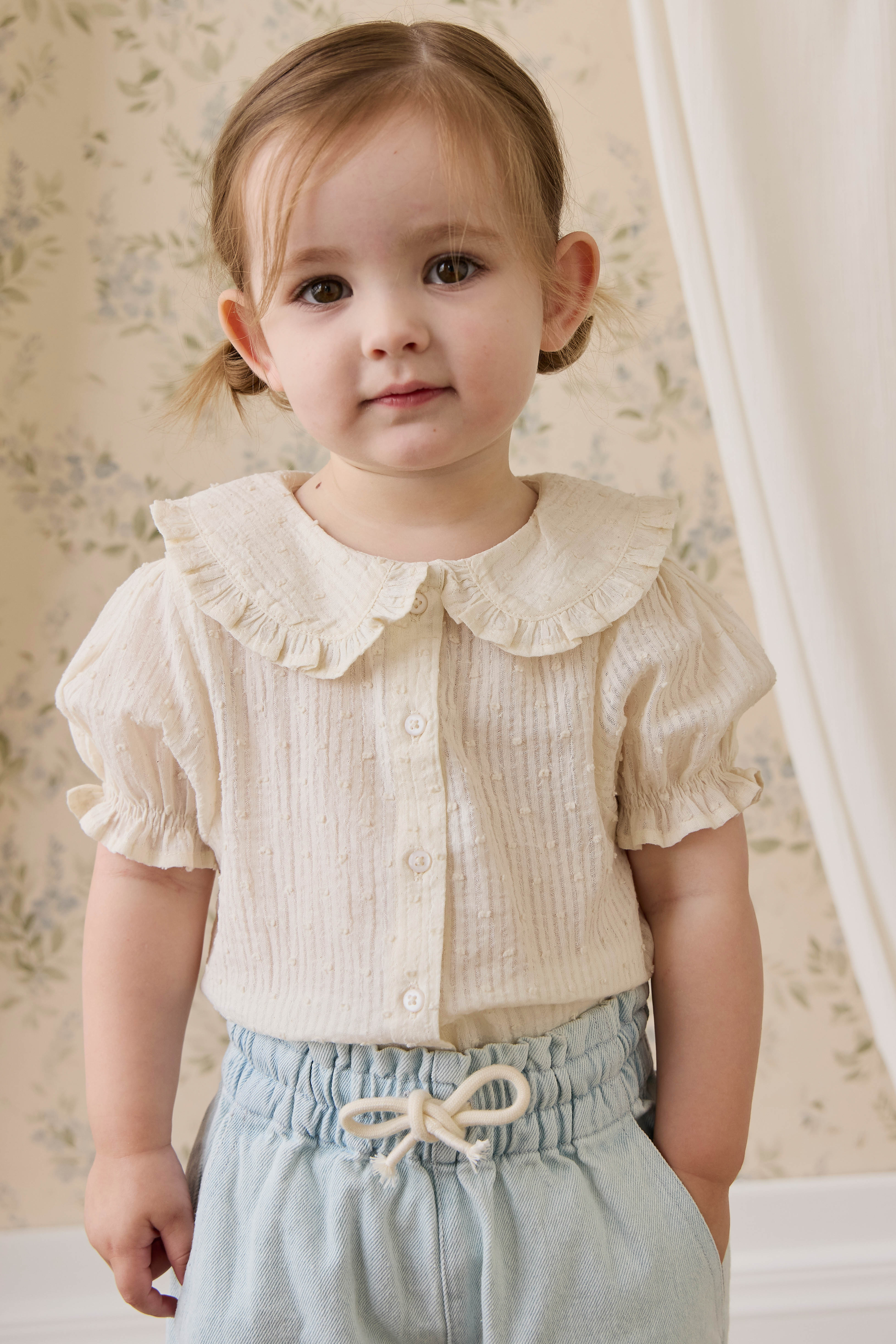 Organic Cotton Bowie Blouse-Parchment - Image 3