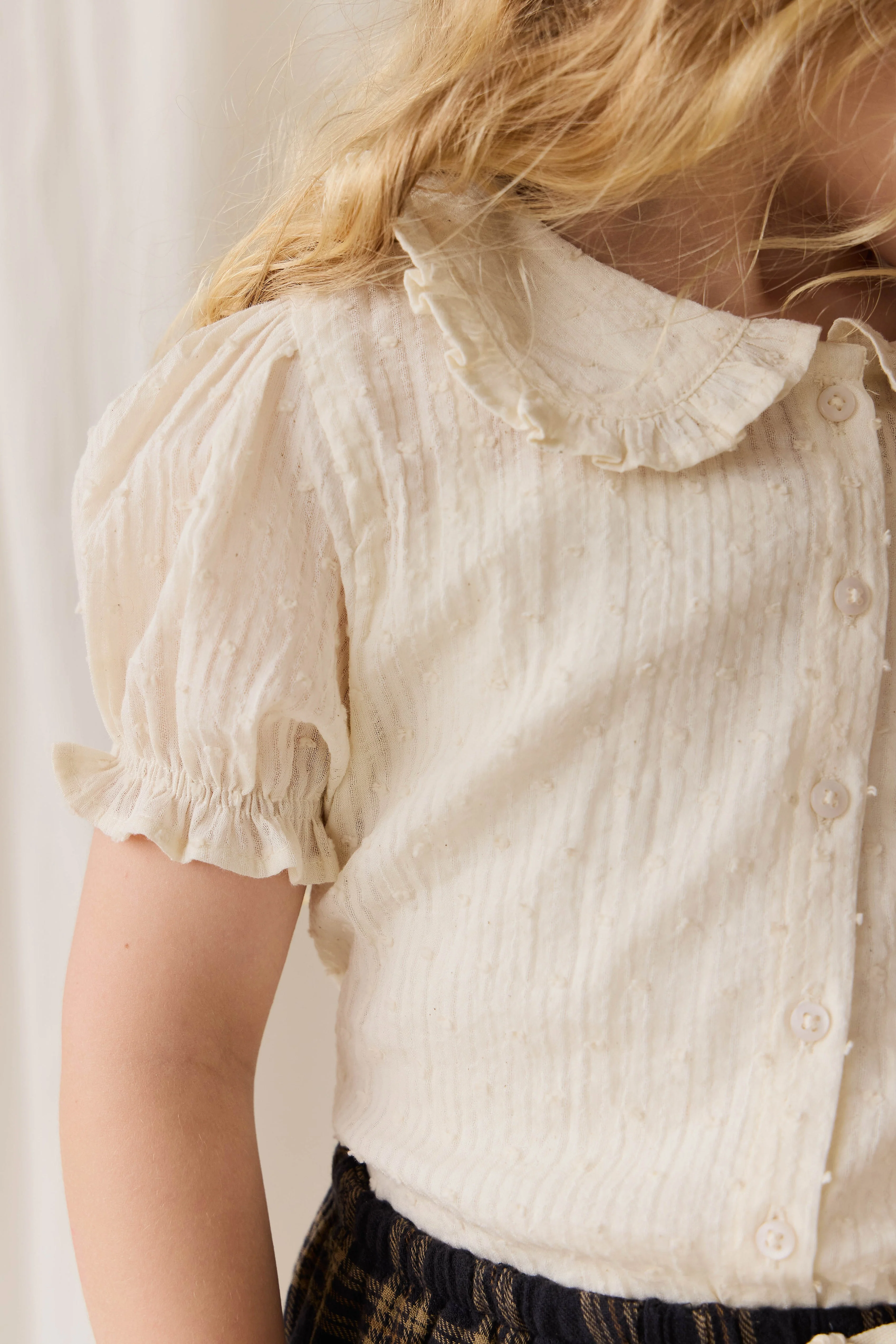Organic Cotton Bowie Blouse-Parchment - Image 4