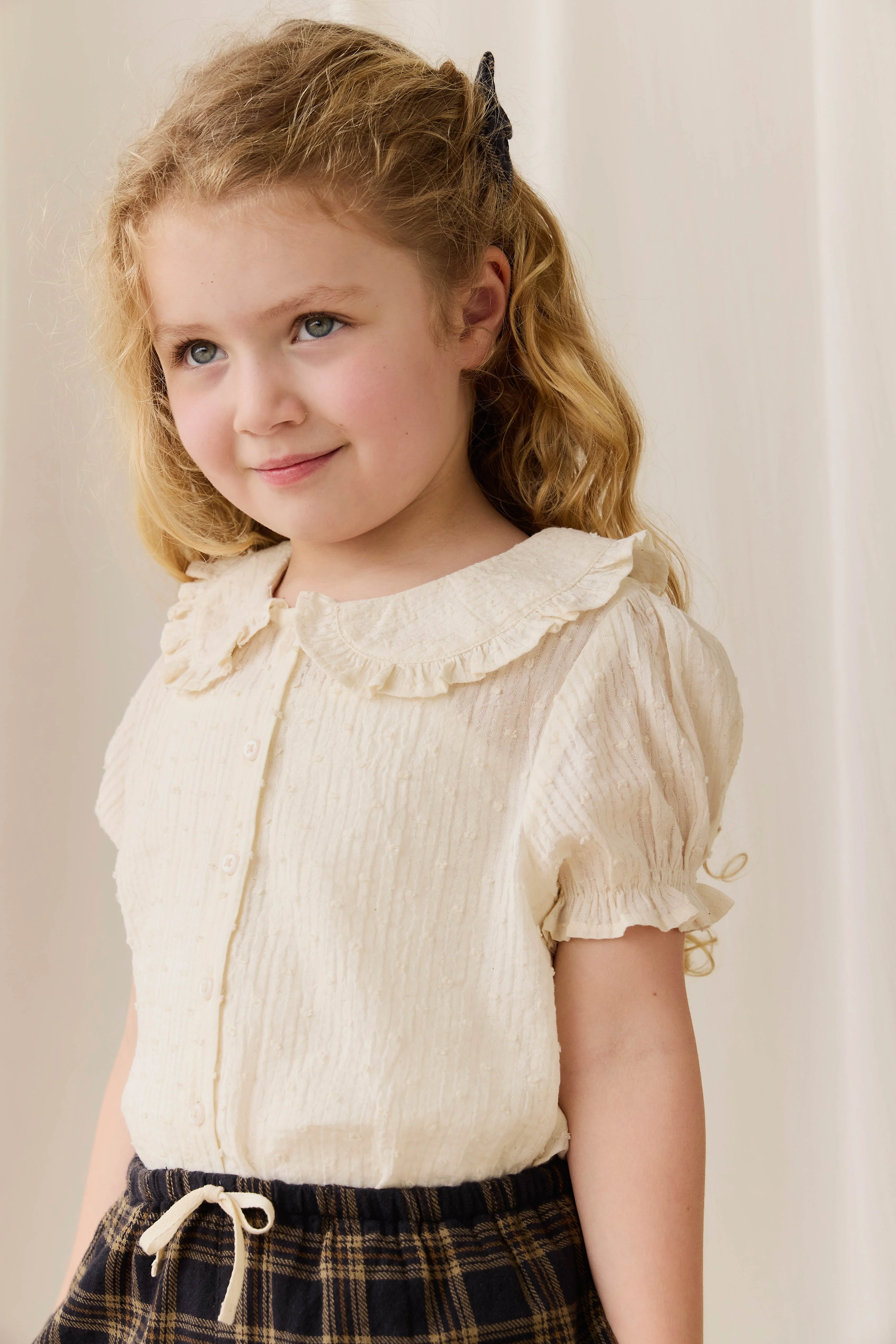 Organic Cotton Bowie Blouse-Parchment - Image 5