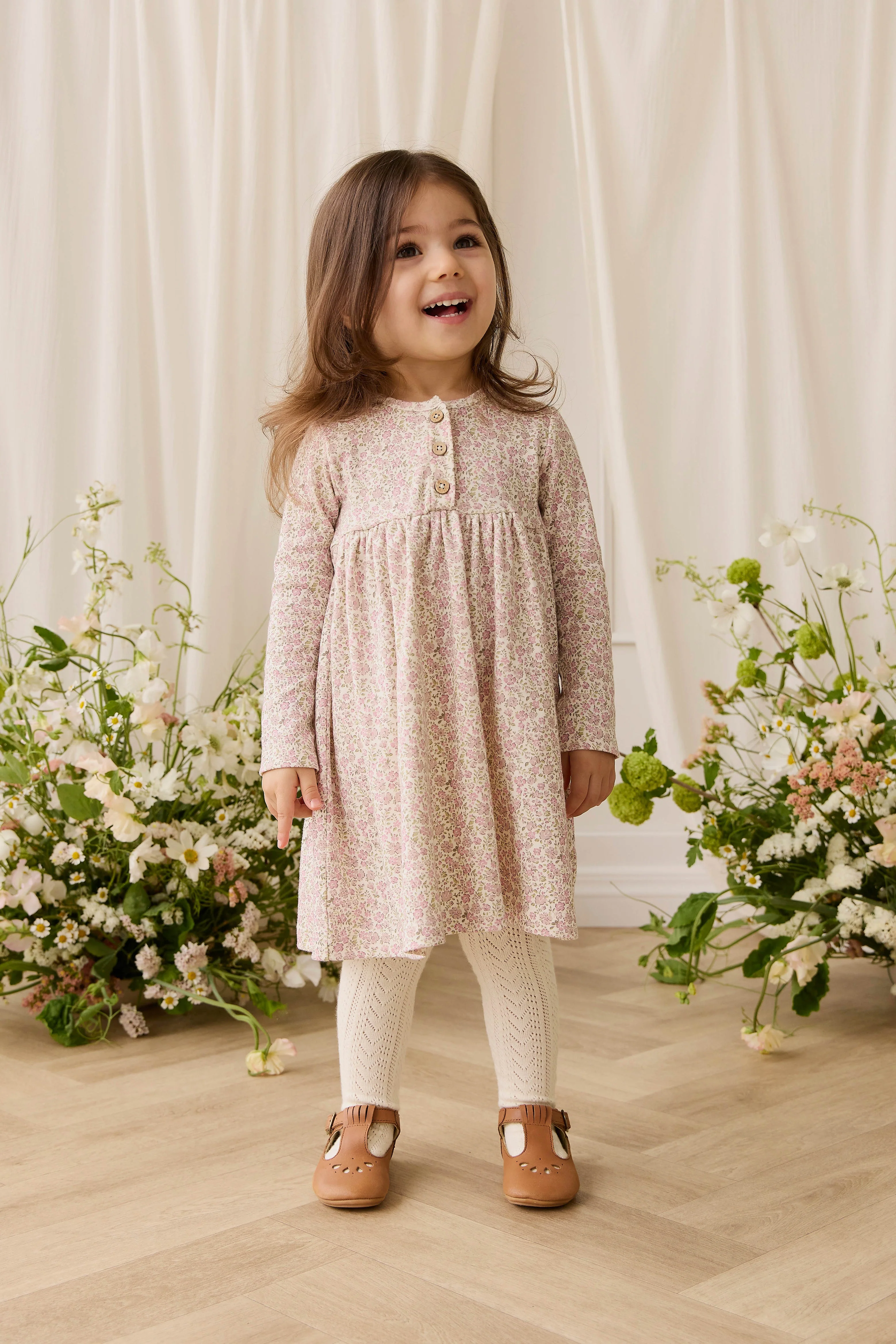 Organic Cotton Bridget Dress - Tully Mauve - Image 4