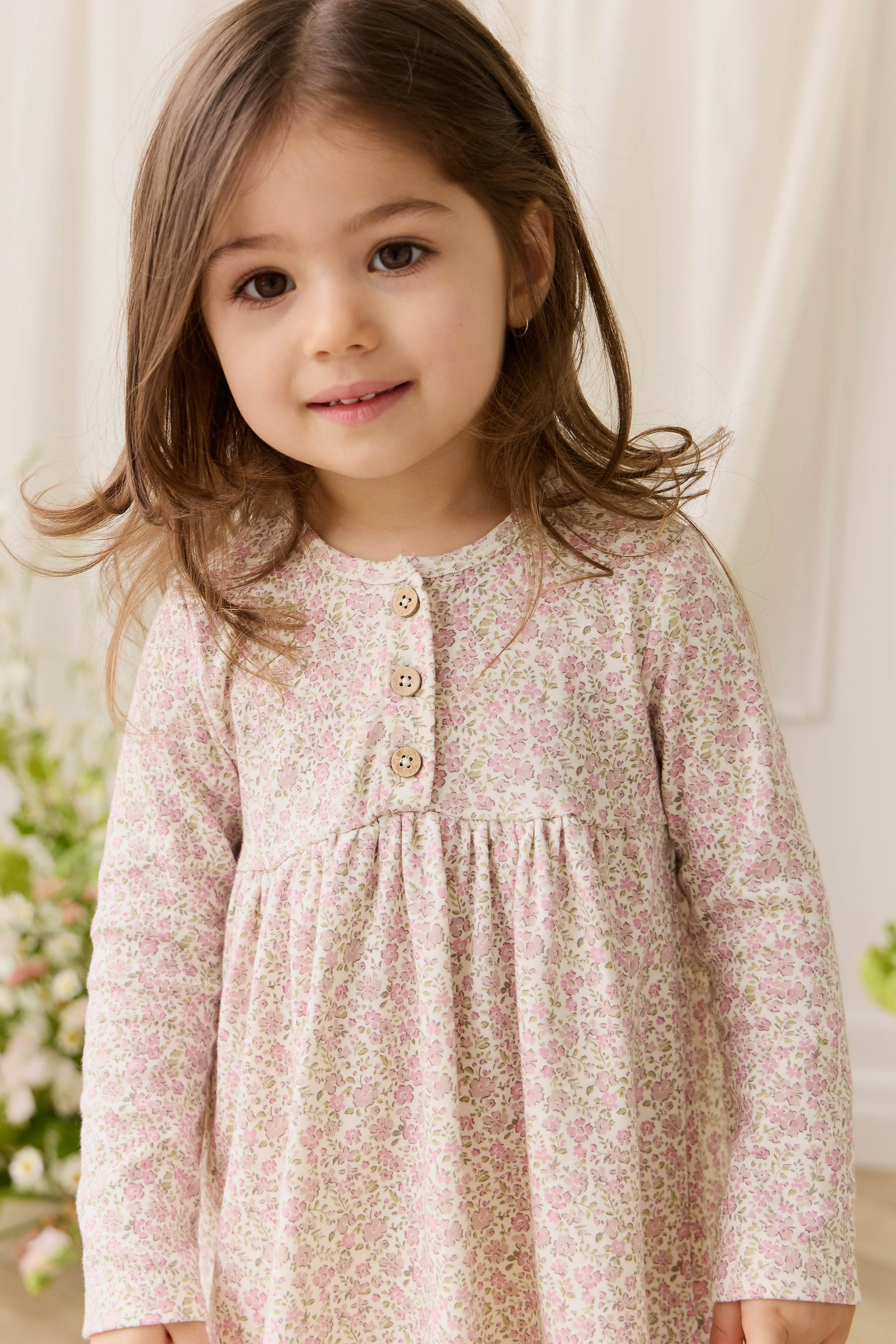 Organic Cotton Bridget Dress - Tully Mauve - Image 5