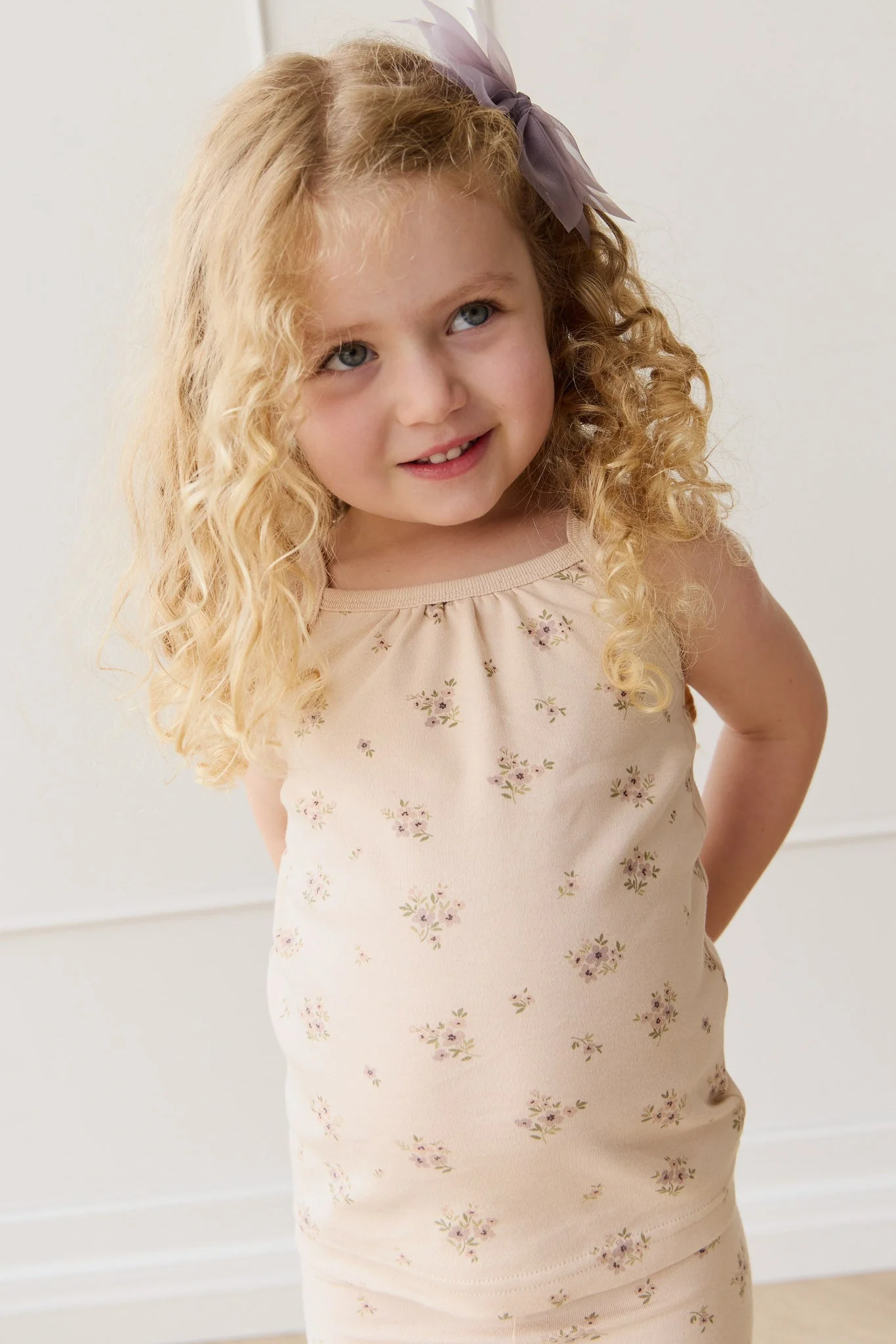 Organic Cotton Casey Top - Goldie Bouquet Pink Tint - Image 3