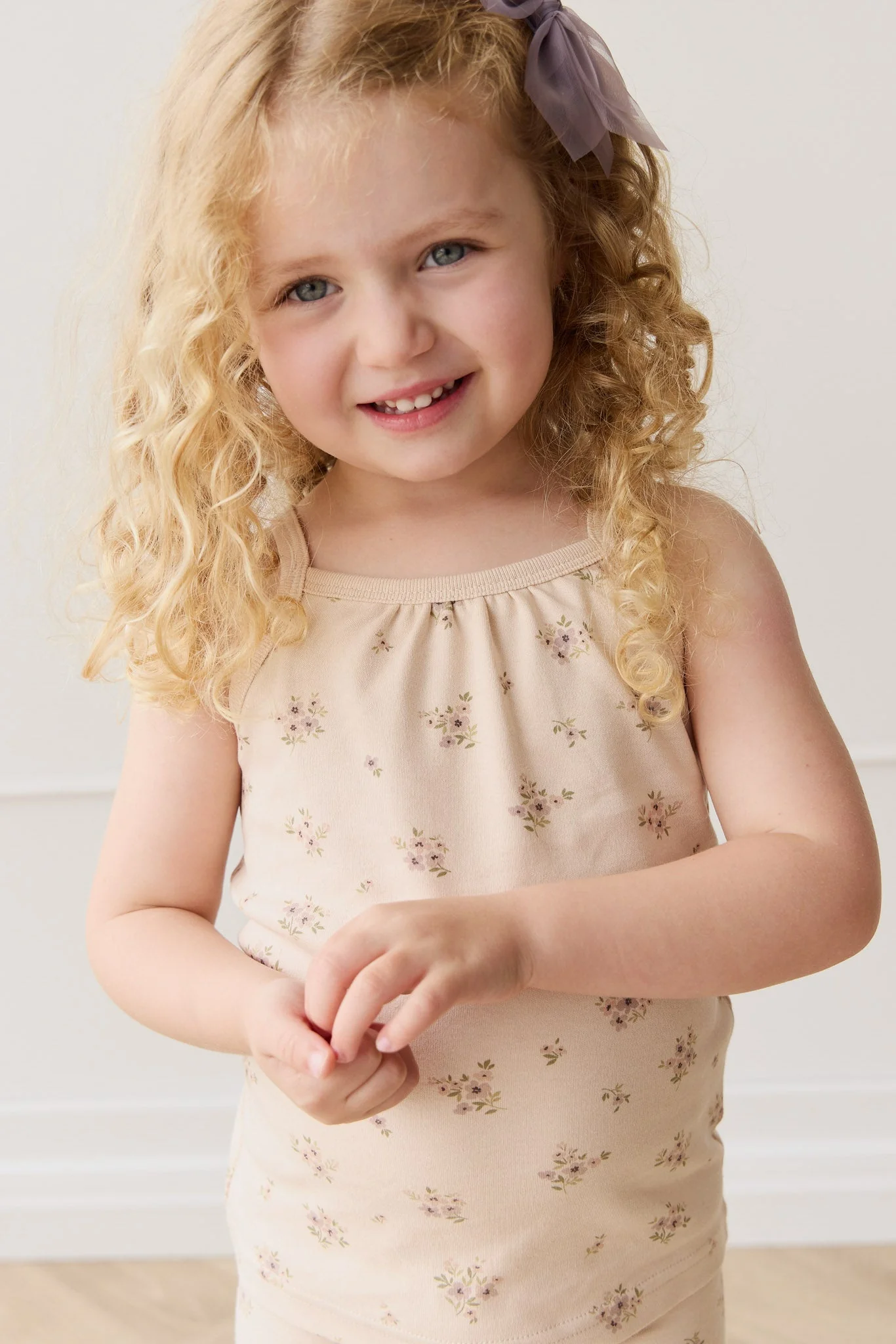 Organic Cotton Casey Top - Goldie Bouquet Pink Tint - Image 5