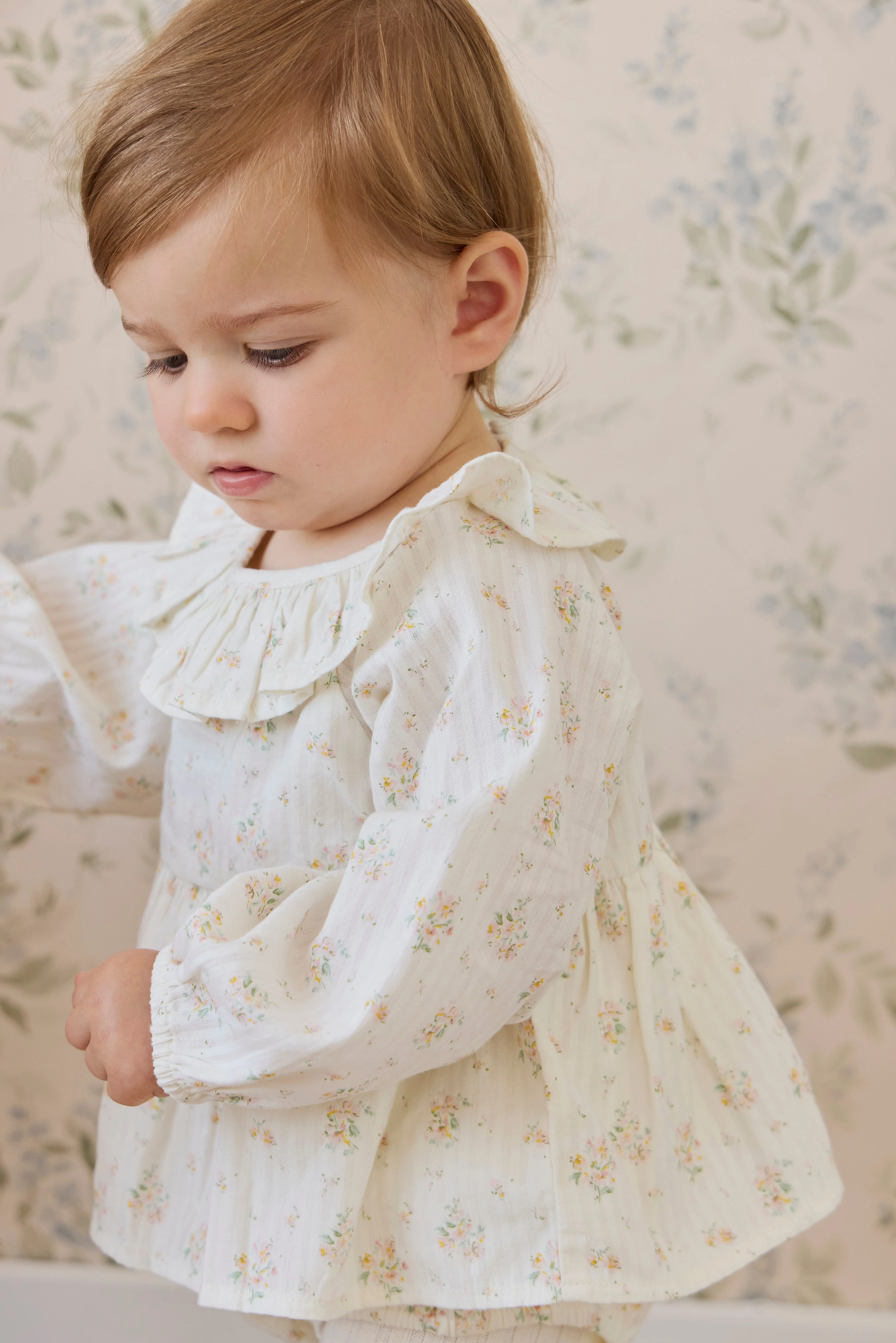 Organic Cotton Cecil Playsuit-Justine Parchment - Image 4