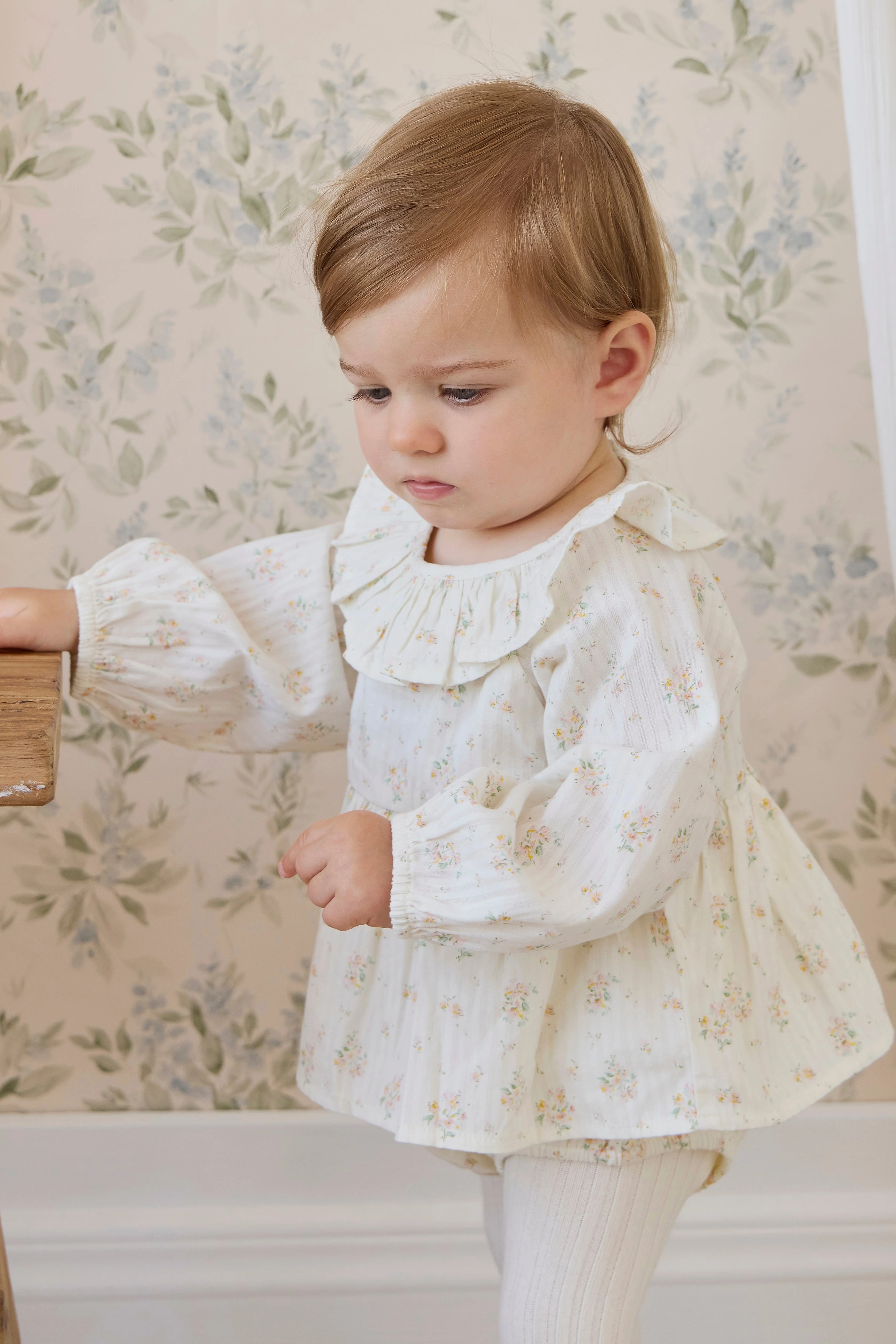 Organic Cotton Cecil Playsuit-Justine Parchment - Image 6