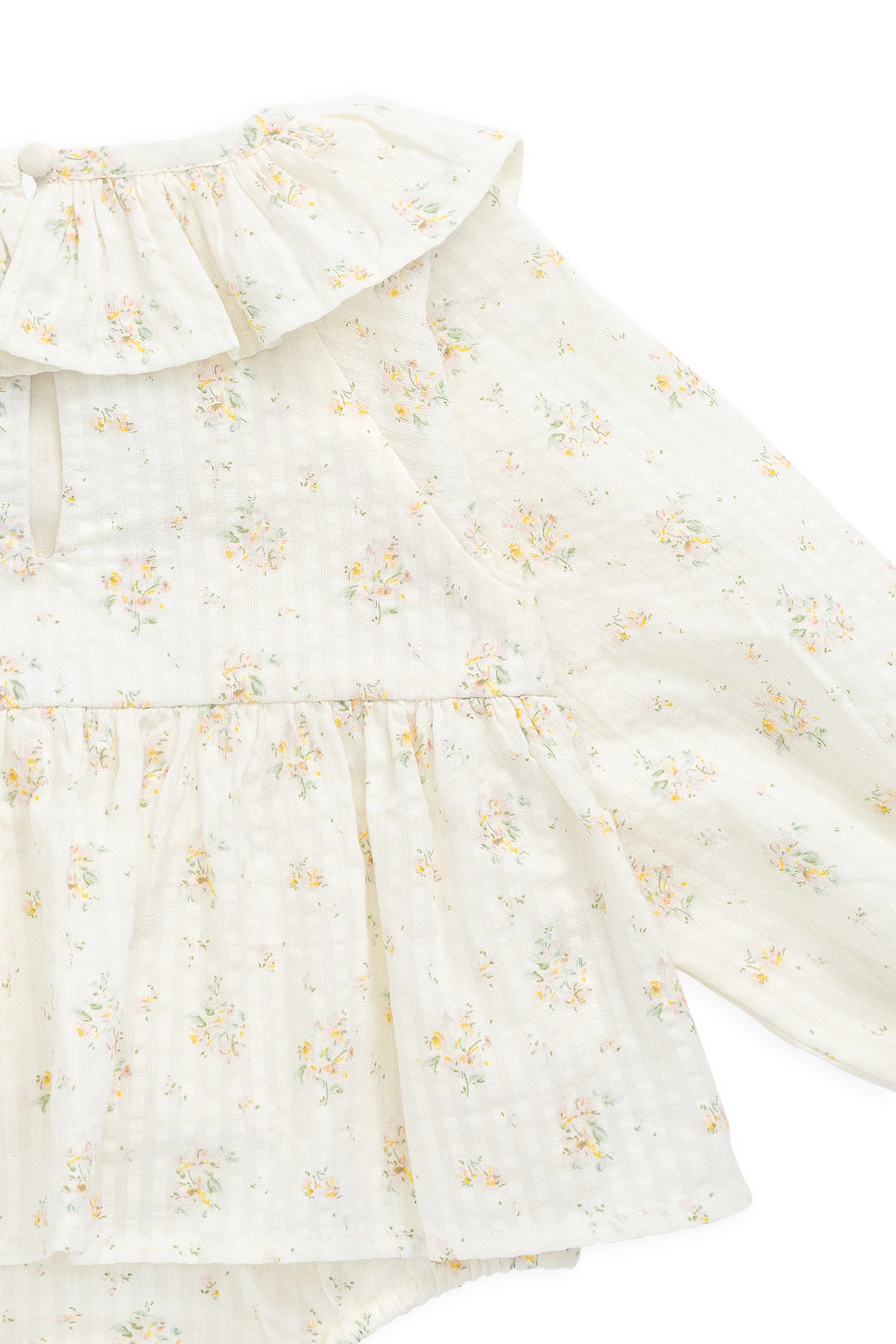 Organic Cotton Cecil Playsuit-Justine Parchment - Image 9