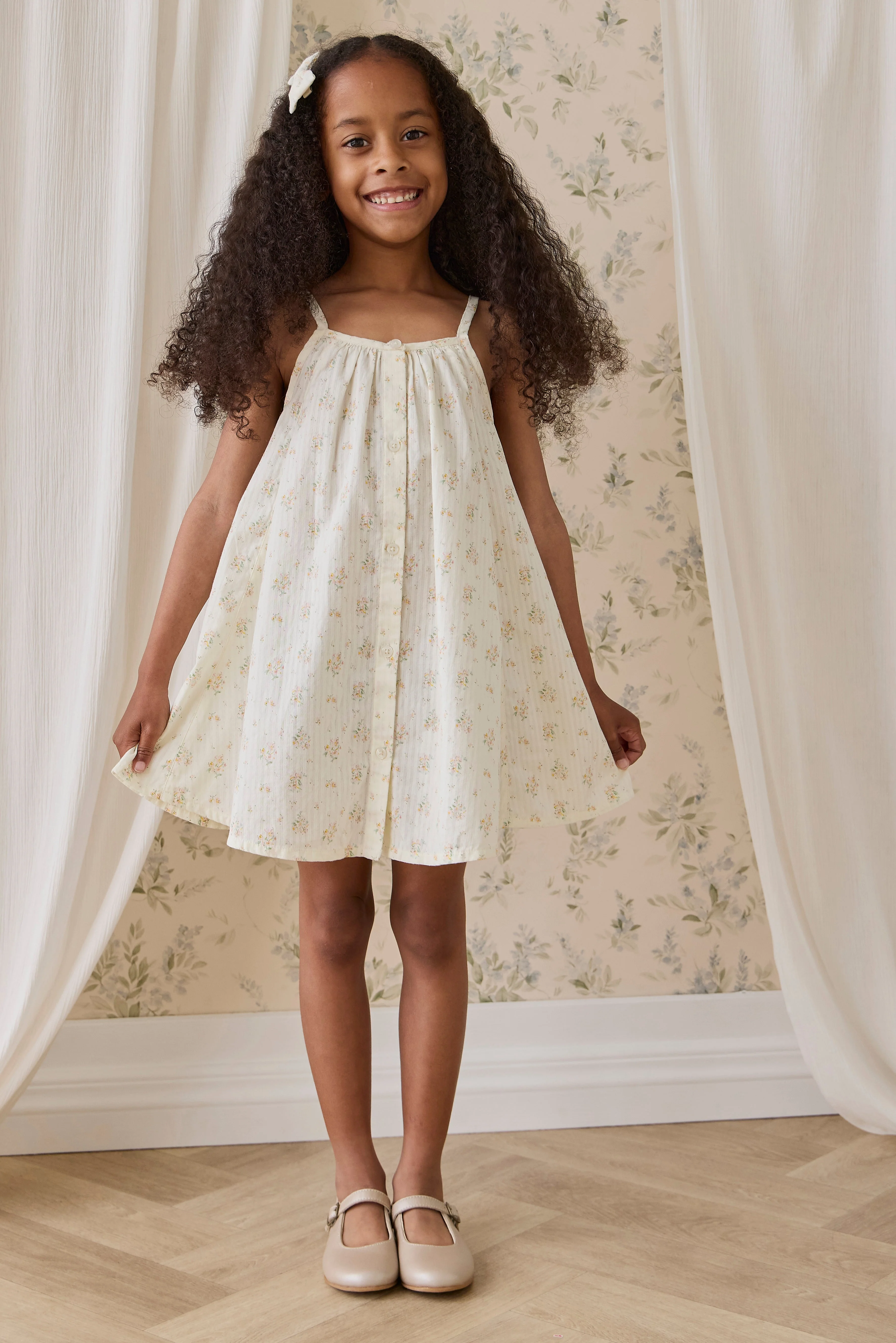Organic Cotton Cosette Dress-Justine Parchment - Image 3