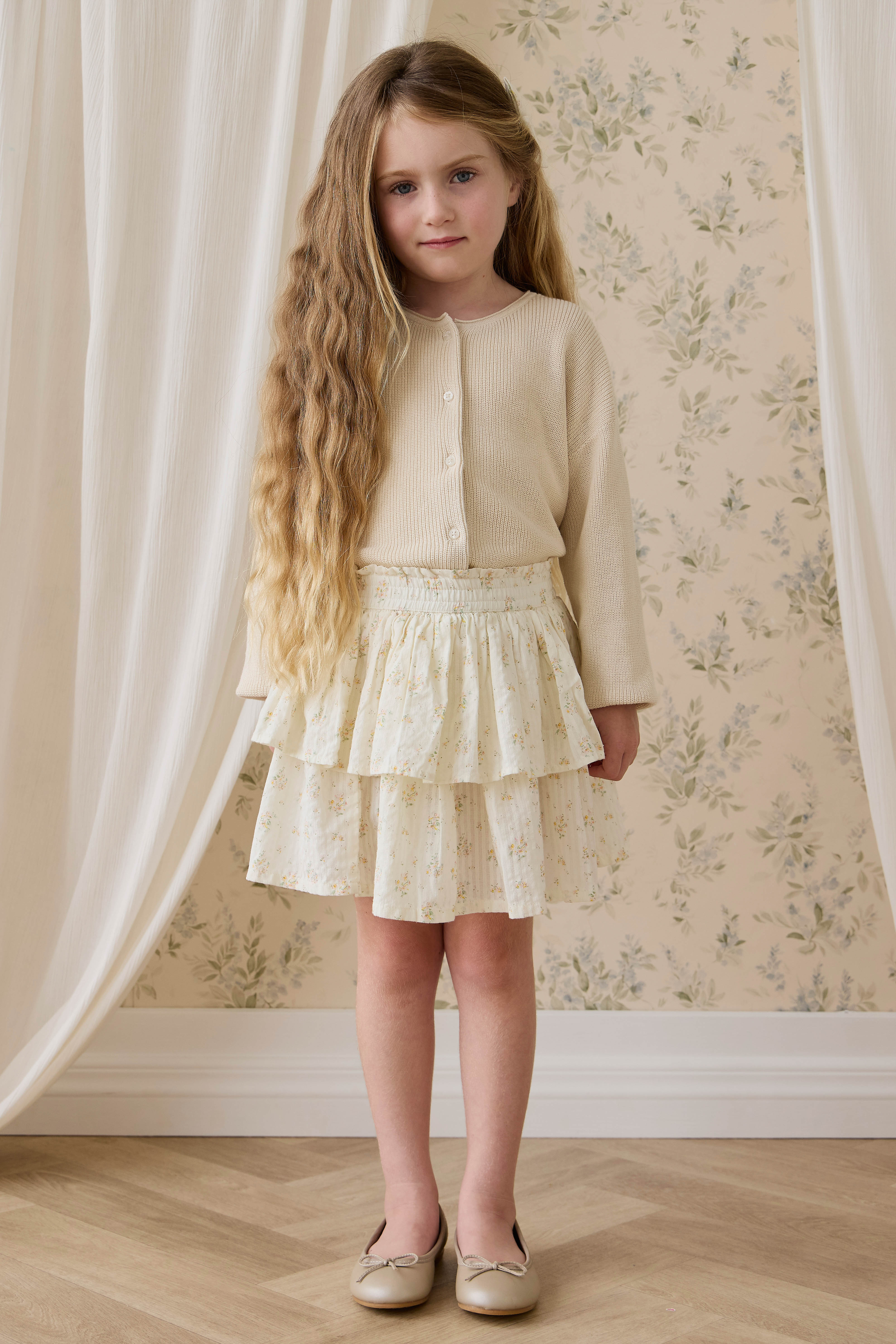 Organic Cotton Cosette Skirt-Justine Parchment - Image 4