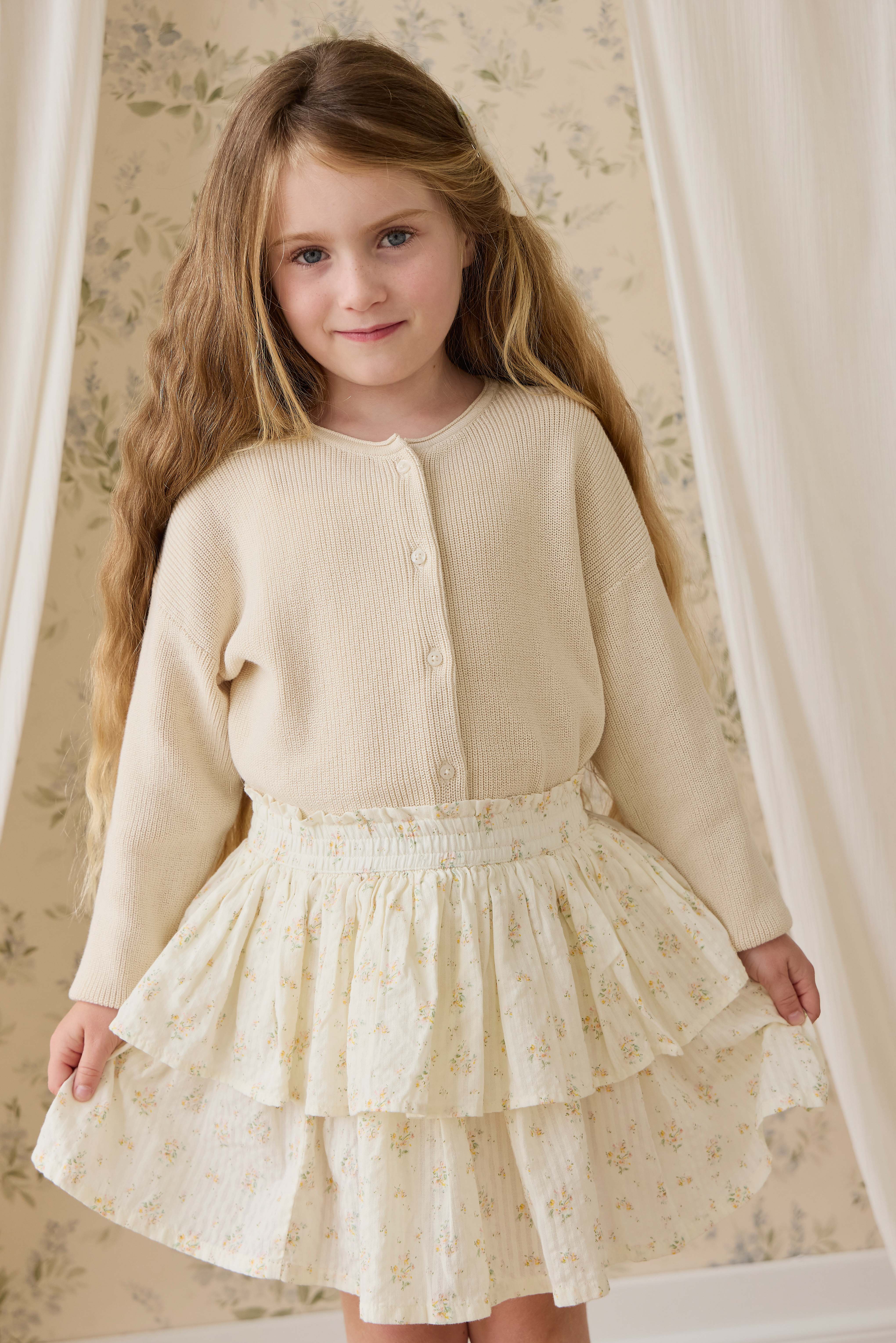 Organic Cotton Cosette Skirt-Justine Parchment - Image 5