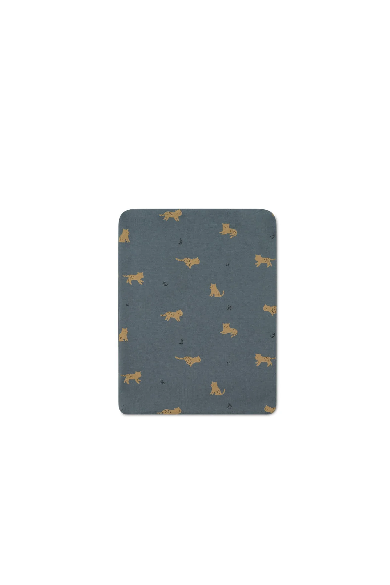 Organic Cotton Cot Sheet - Lenny Leopard Smoke - Image 2