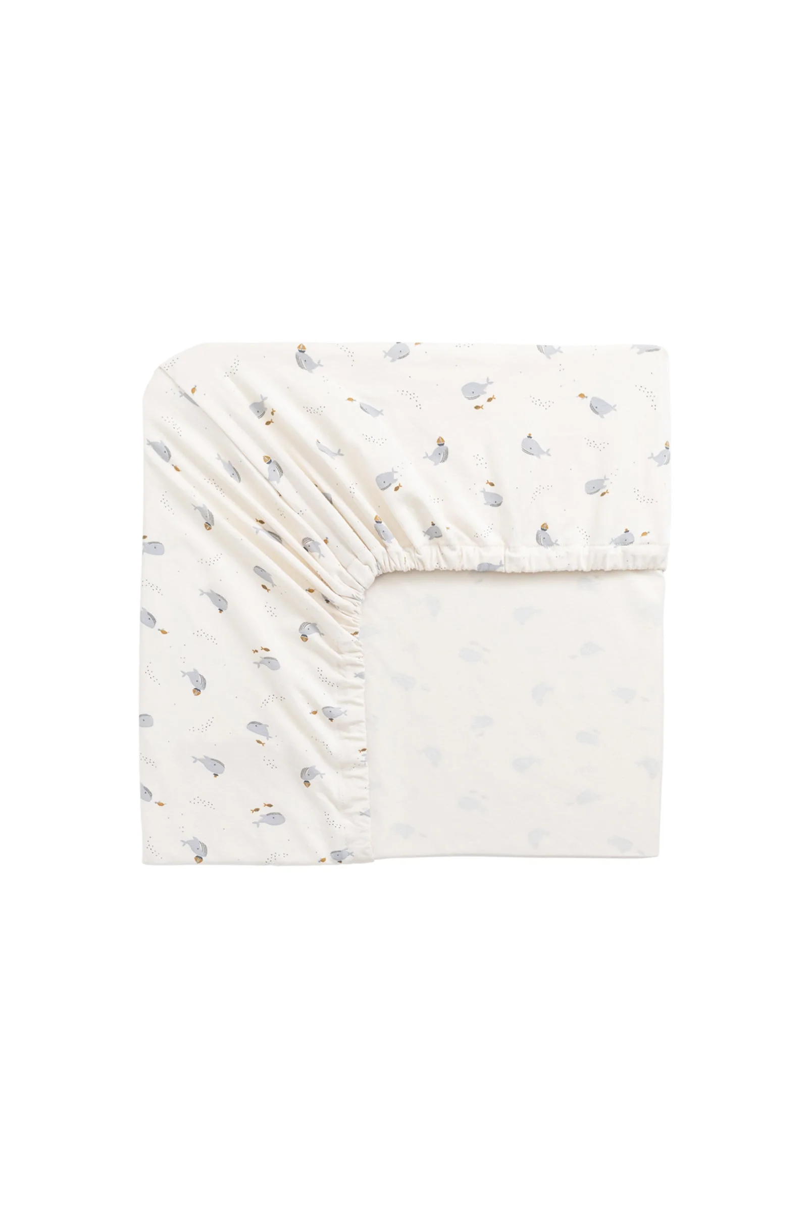 Organic Cotton Cot Sheet - Whales - Image 2