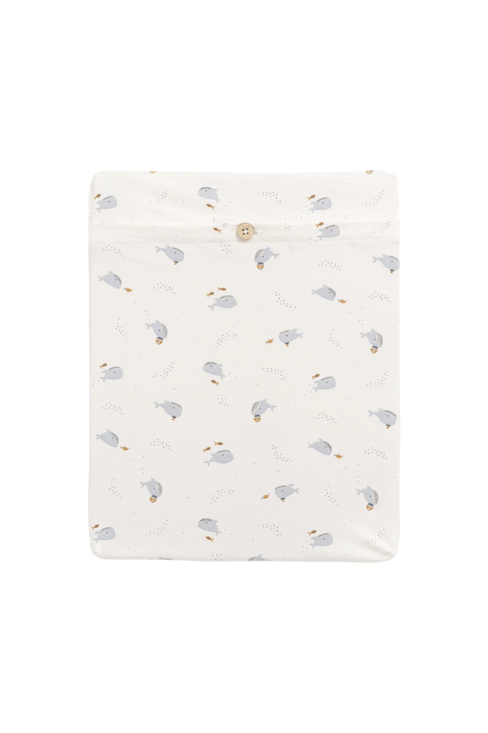 Organic Cotton Cot Sheet - Whales - Image 3