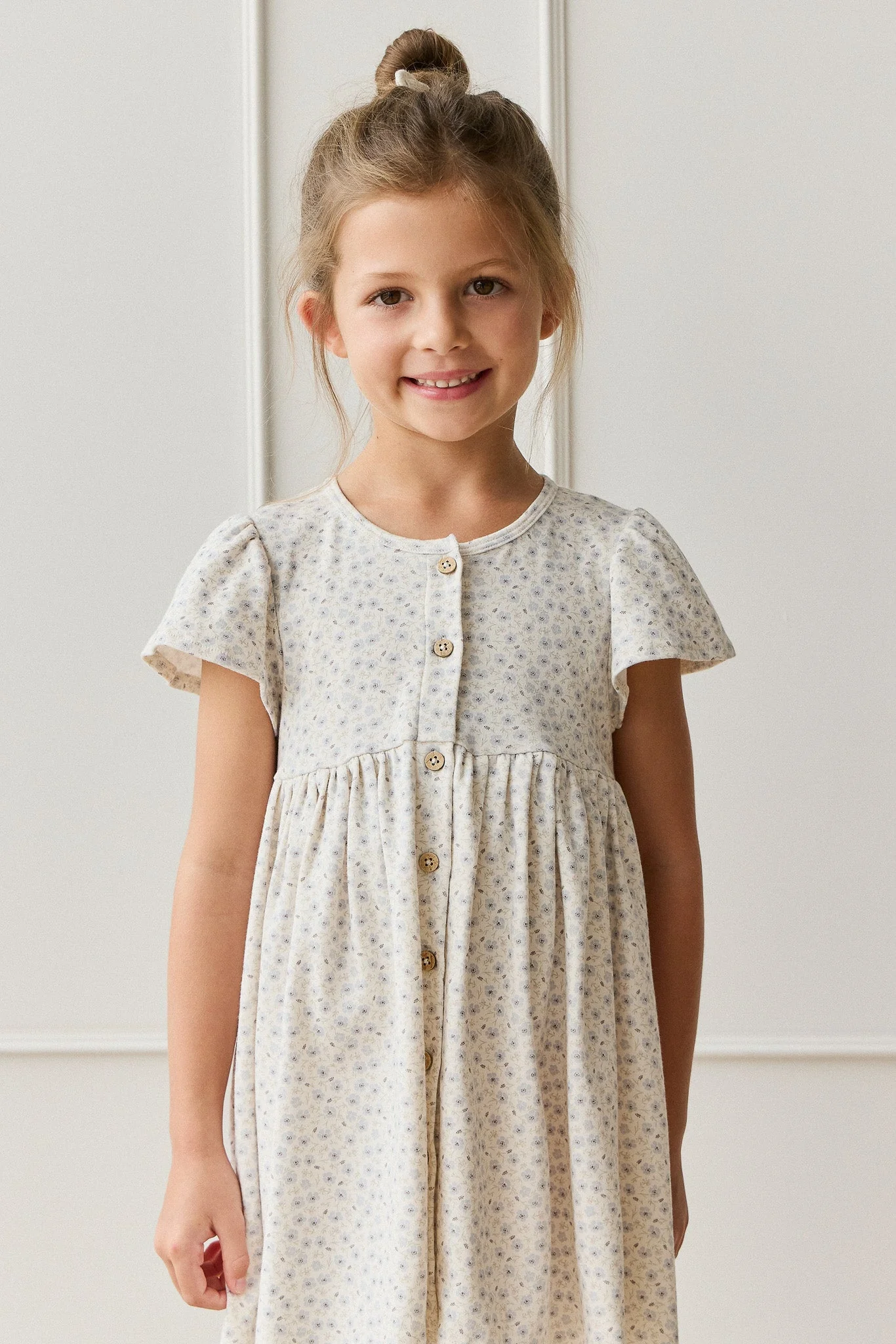 Organic Cotton Dahlia Dress - Penelope Evening Haze - Image 4