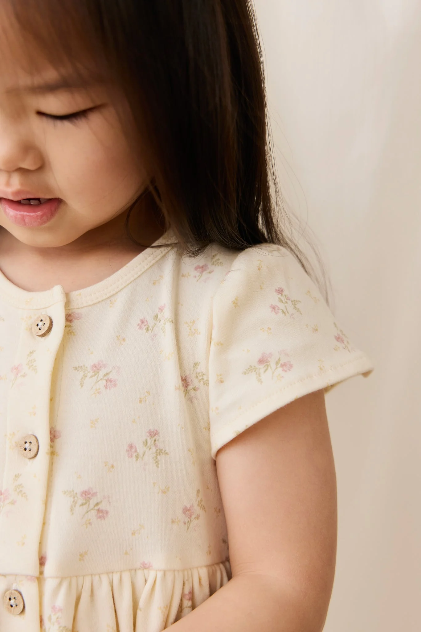 Organic Cotton Dahlia Dress - Thelma Parchment - Image 4
