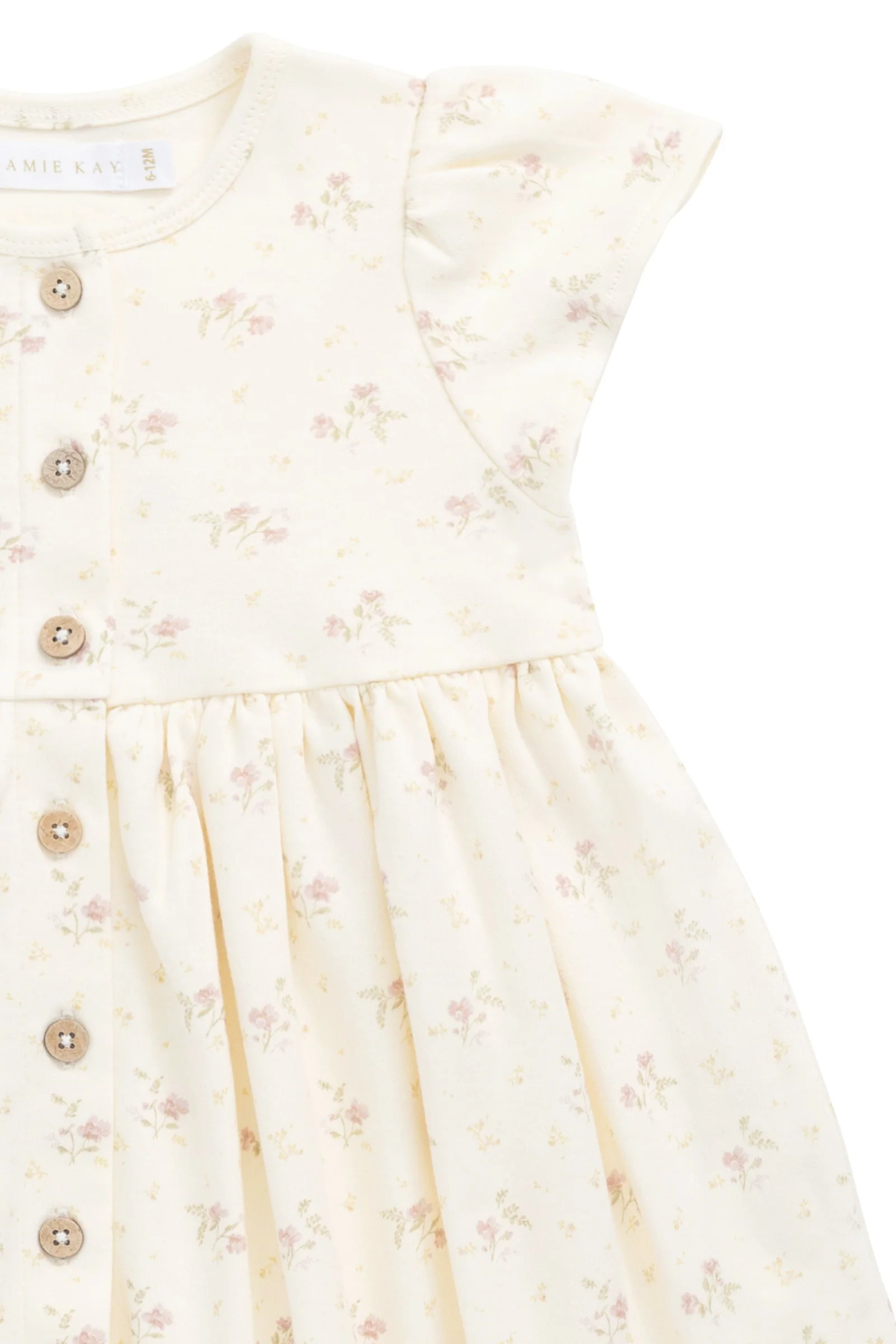 Organic Cotton Dahlia Dress - Thelma Parchment - Image 8