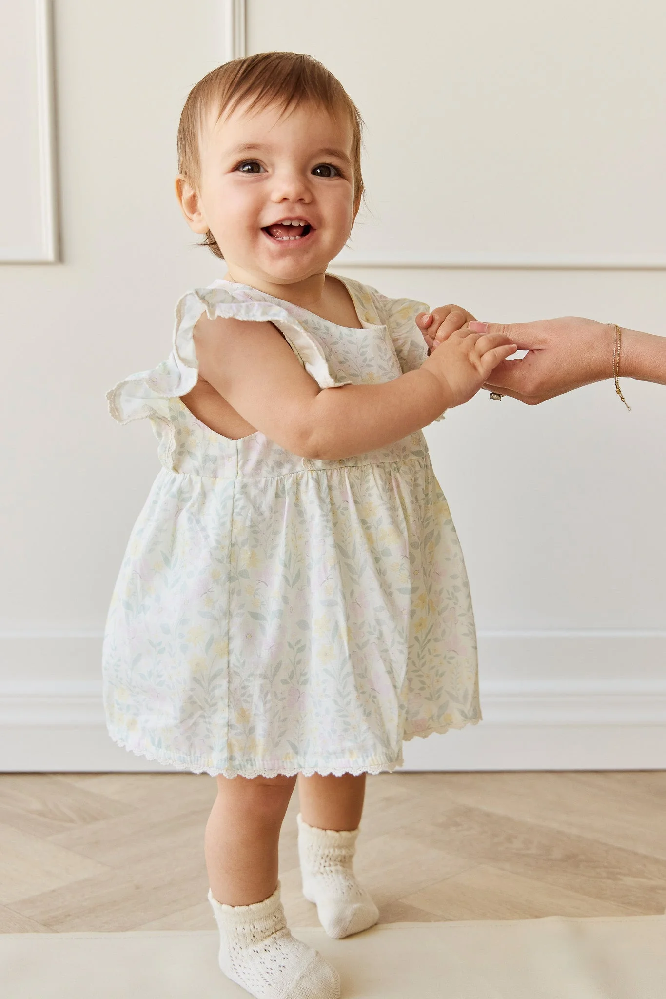 Organic Cotton Delaney Playsuit - Daphne Egret - Image 3