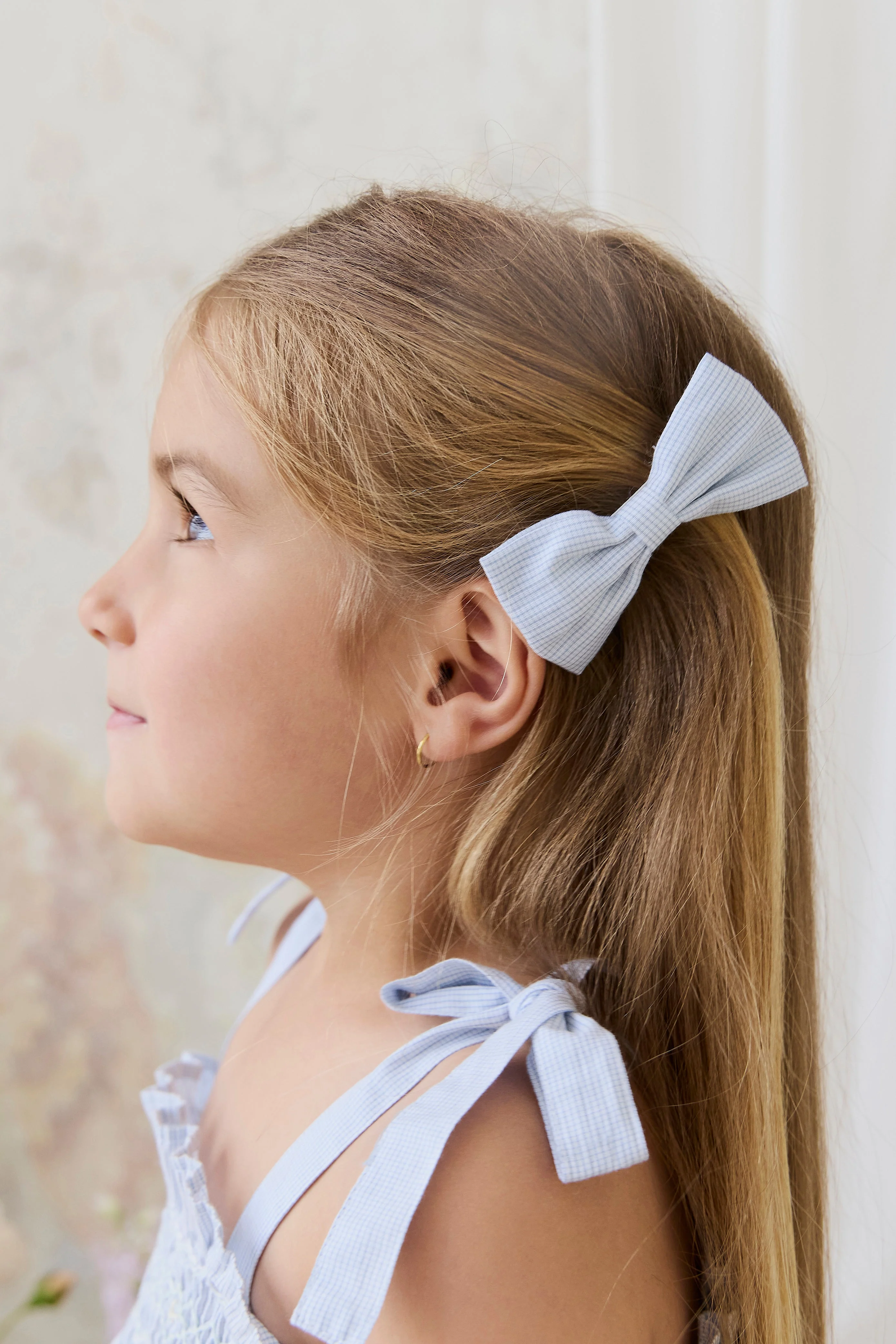 Organic Cotton Desiree Bow - Petite Check - Image 3